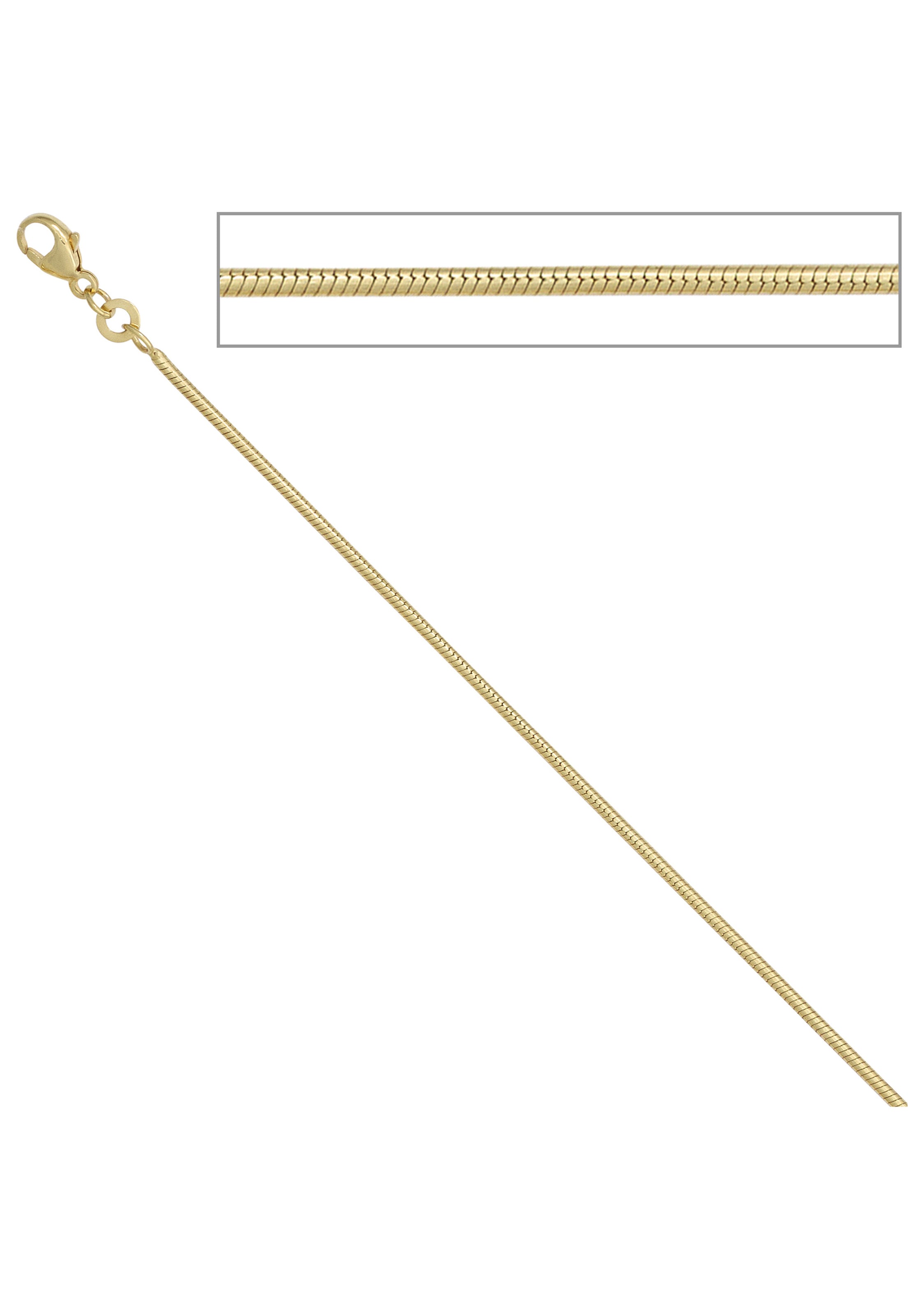 JOBO Goldkette, Schlangenkette 585 Gold 38 cm 1,4 mm