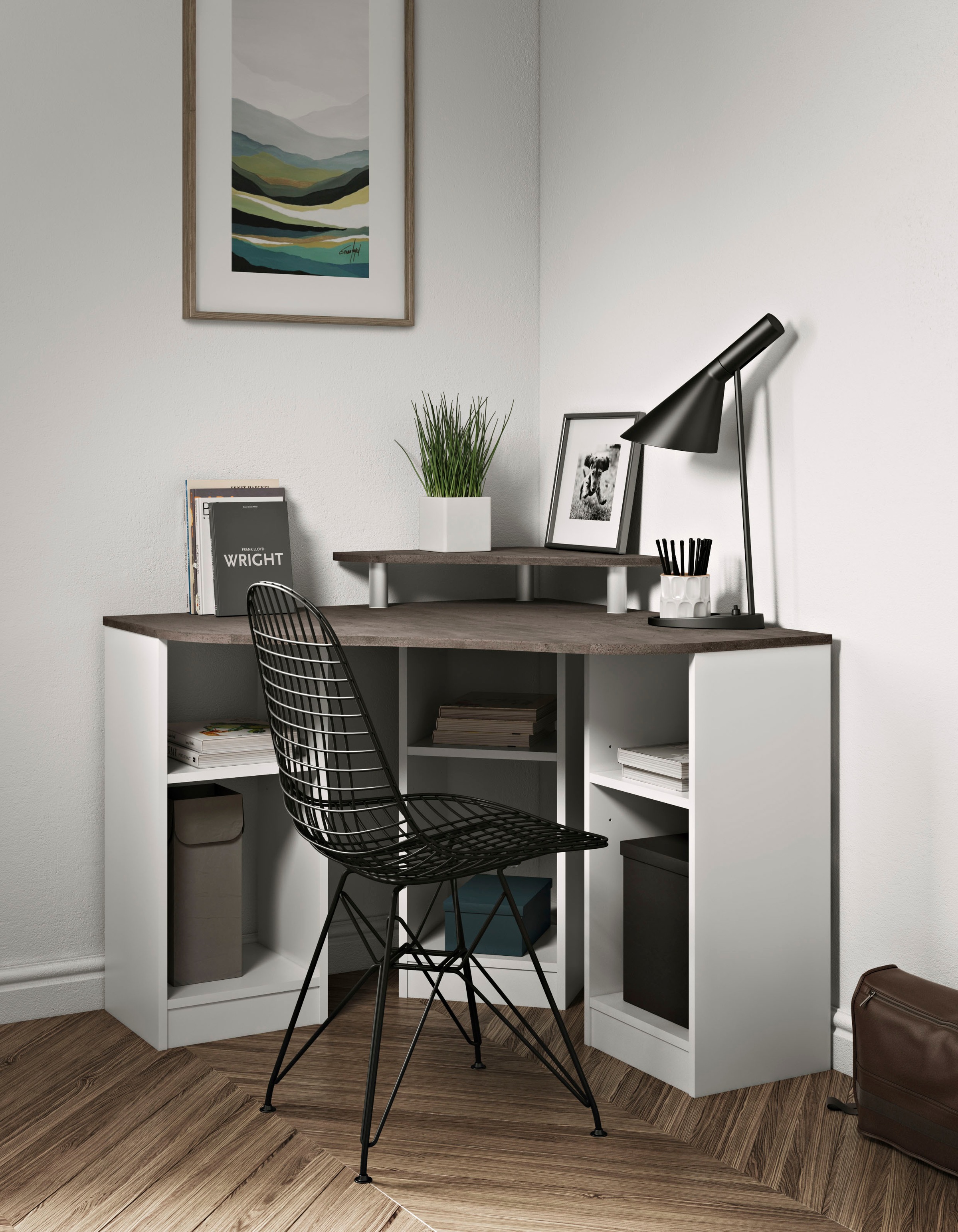 TemaHome Schreibtisch »Corner«, Melamingestell, Tischplatte in untersch. Farbvarianten, Breite 94 cm