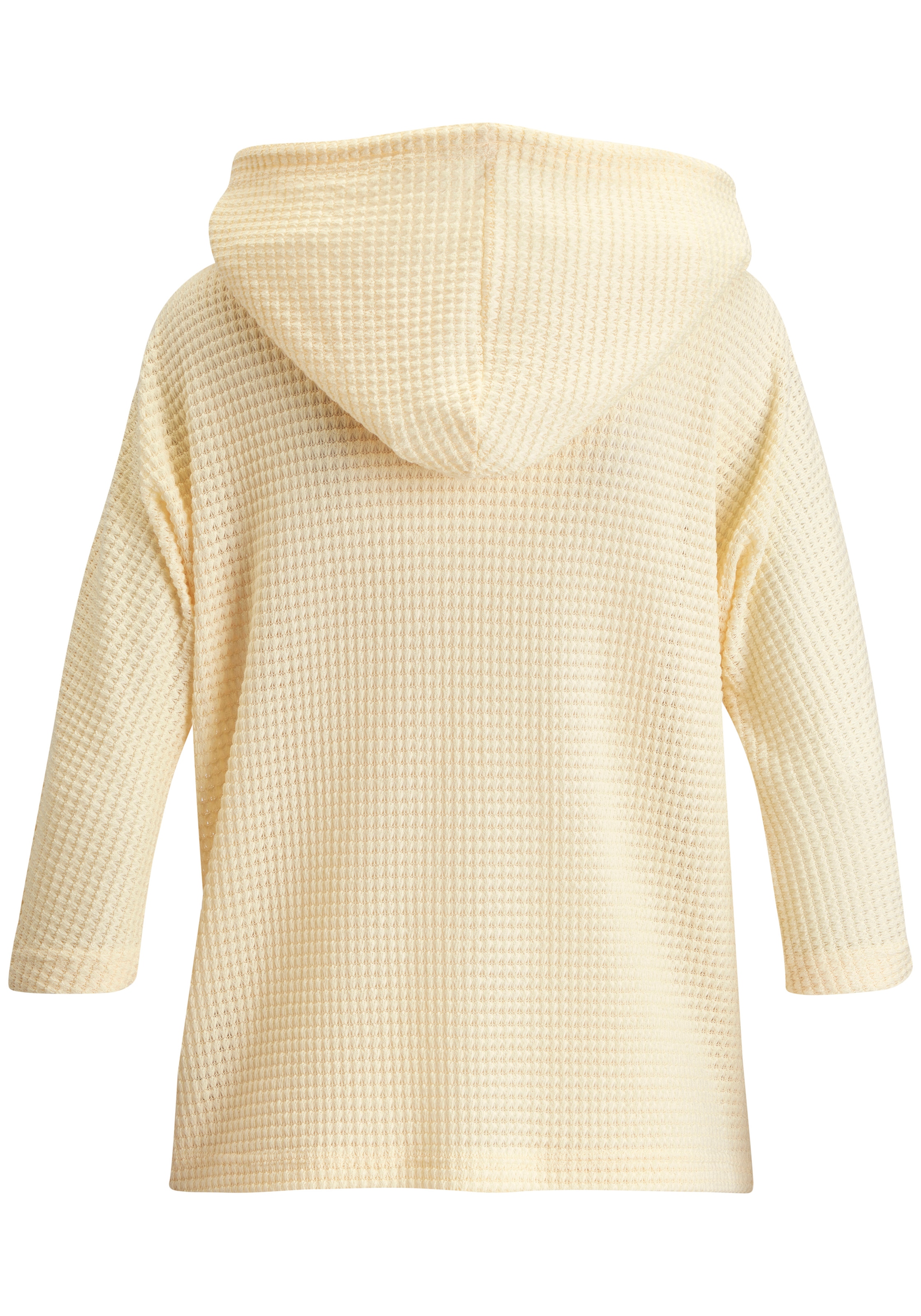 LASCANA Kapuzenshirt »aus sommerlichem Waffelstrick« Sommerhoody mit Knopfleiste