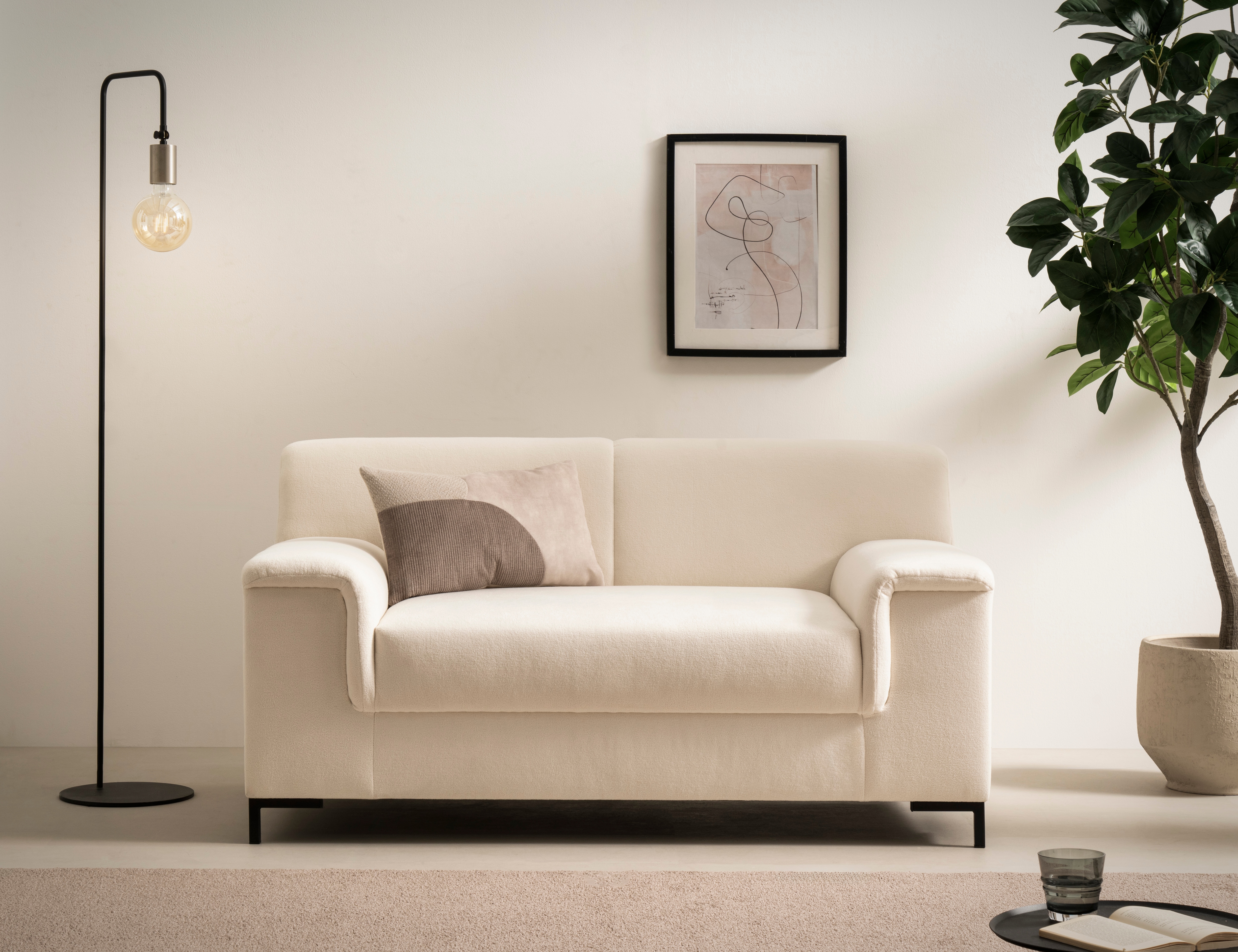 Home affaire 1,5-Sitzer "Jamie 2 B/T/H: 144/81/76 cm, auch in Cord" zeitlos, modern, mit komfortablem Federkern