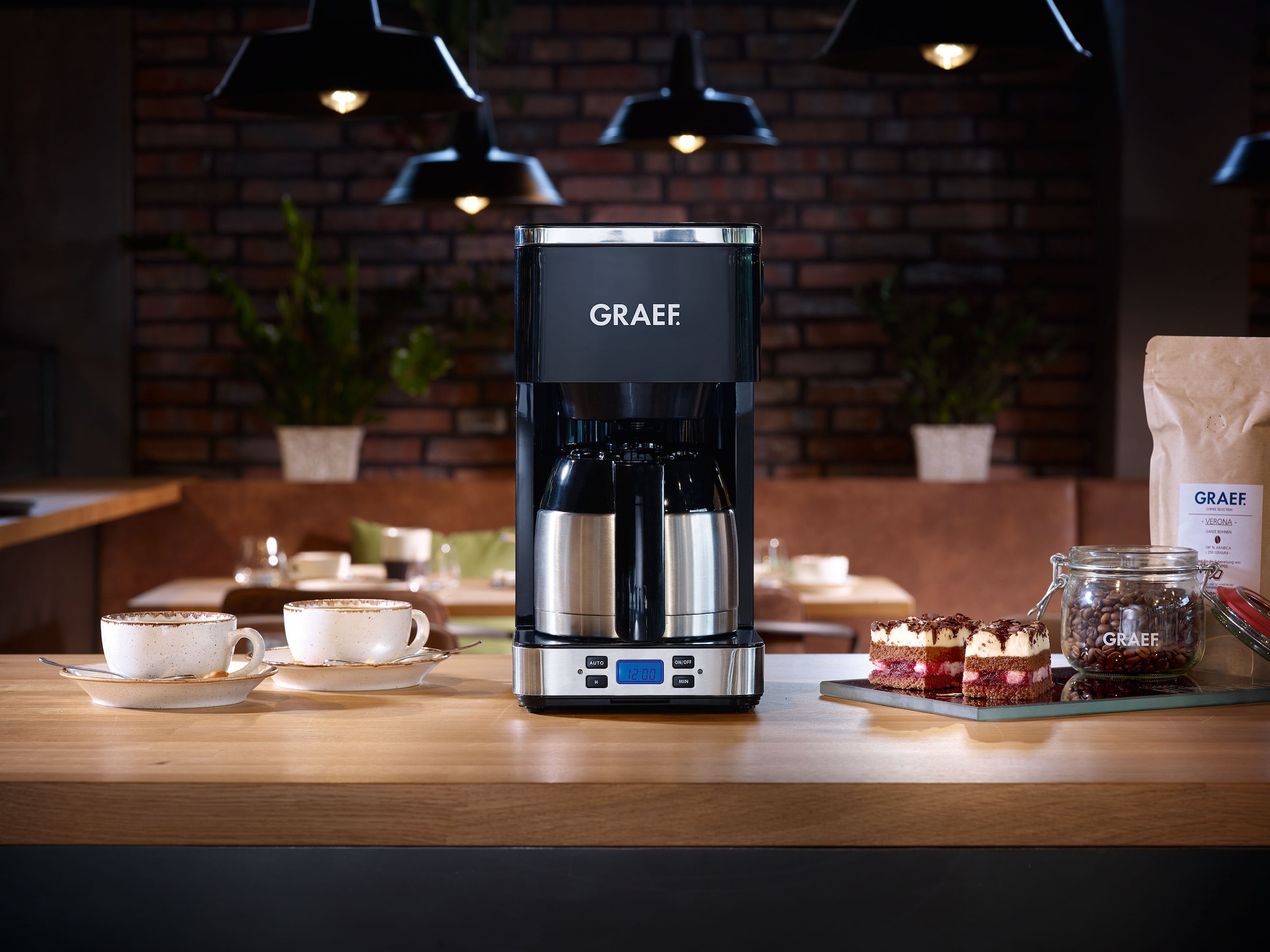 Graef Filterkaffeemaschine »FK 512«, 1 l Kaffeekanne, Korbfilter, 1x4, mit Timer und Thermokanne