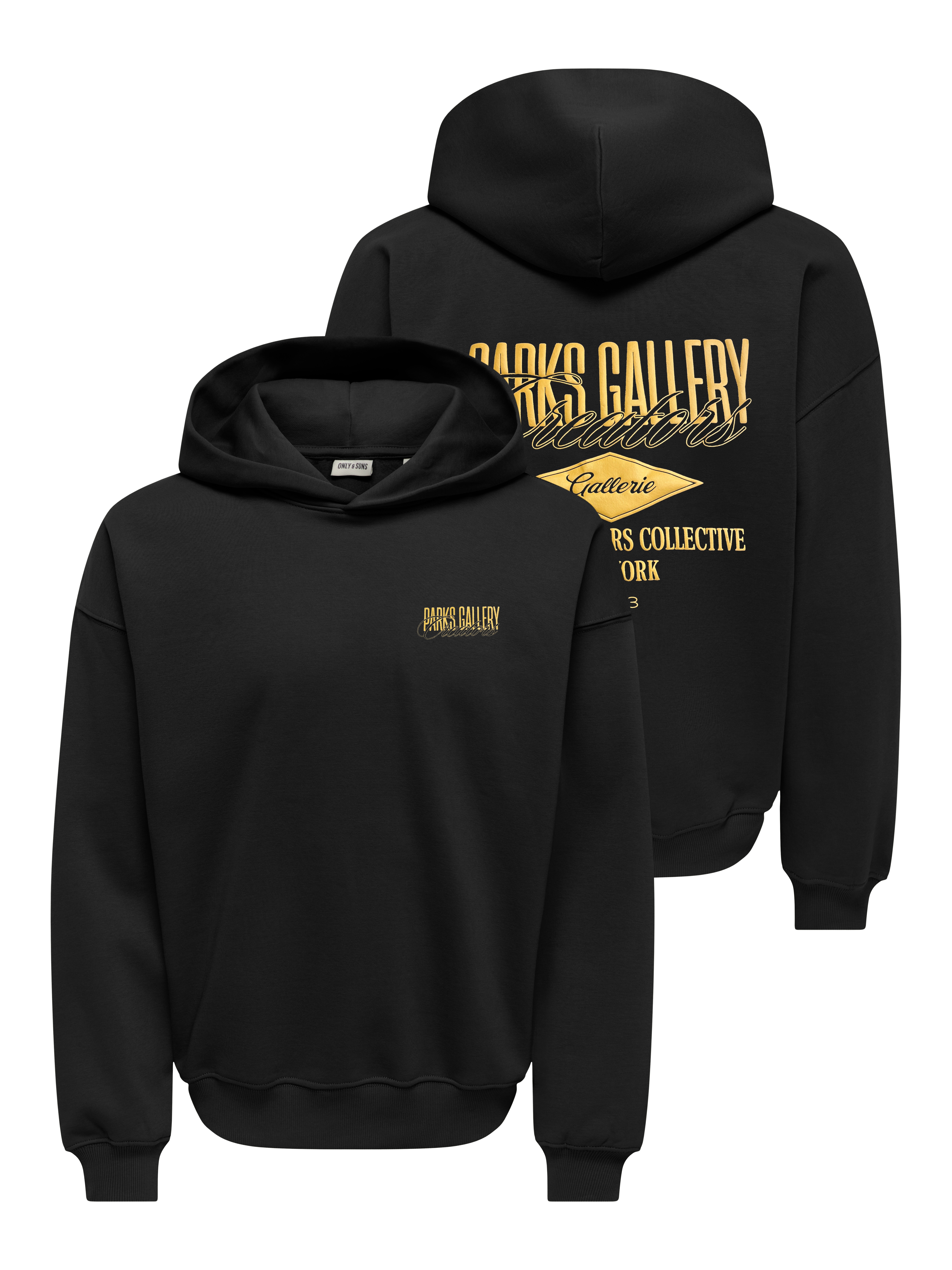 ONLY & SONS Sweatshirt "ONSPARKS GALLERY RLX SWEAT HOODIE NOOS", Baumwollmischung, regular fit