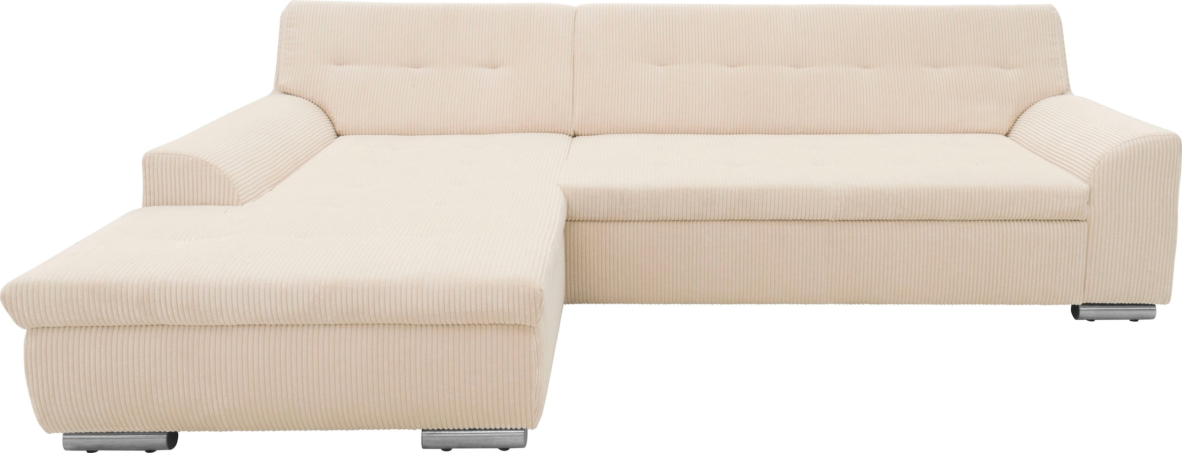 DOMO collection Ecksofa "Treviso viele Bezüge, auch in Cord, L-Form, B/T/H: günstig online kaufen