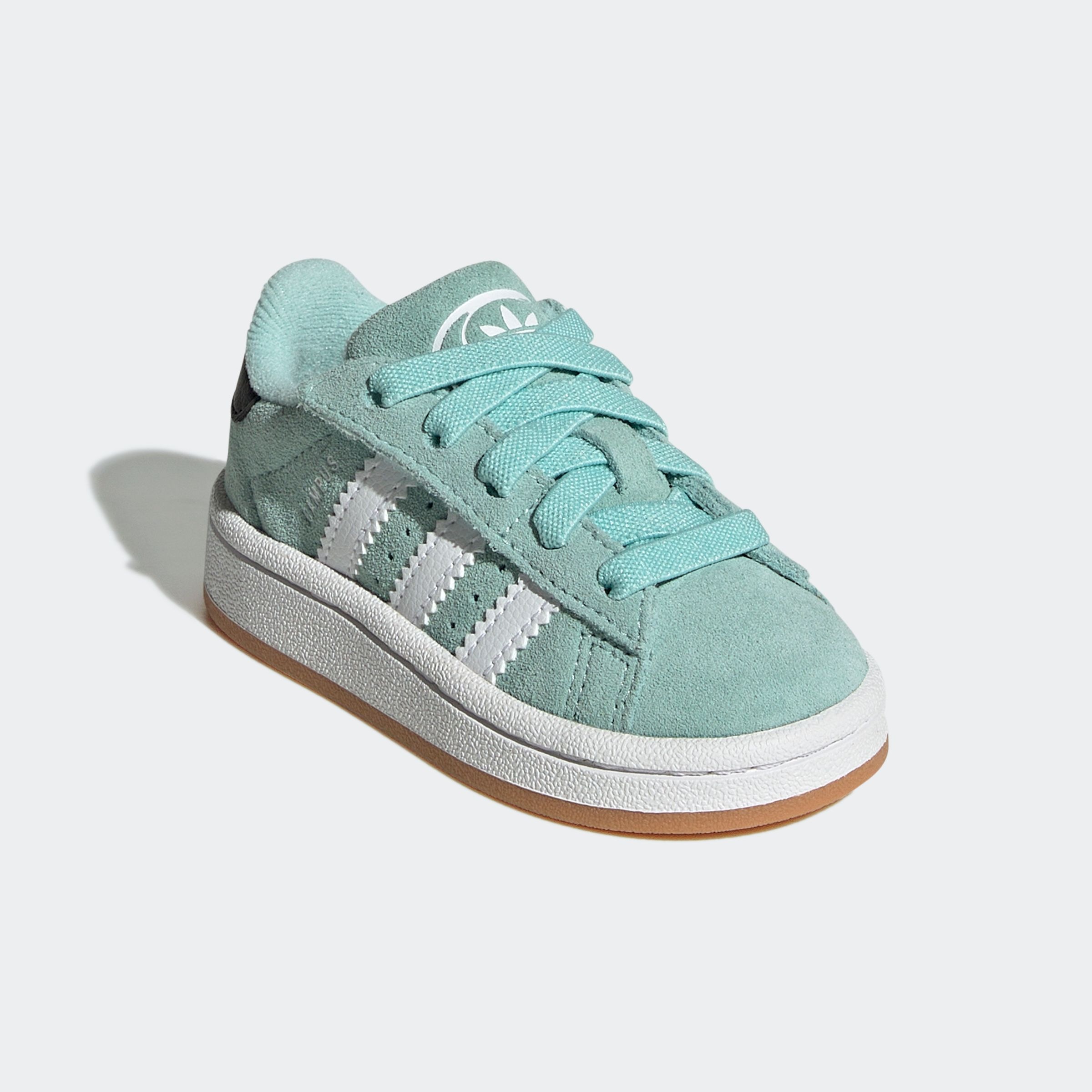 Kinder Sneaker "CAMPUS 00S COMFORT CLOSURE ELASTIC LACE KIDS", ADIDAS ORIGINALS, Gr. 21, grün, Leder, Synthetik, Schuhe, für Kinder