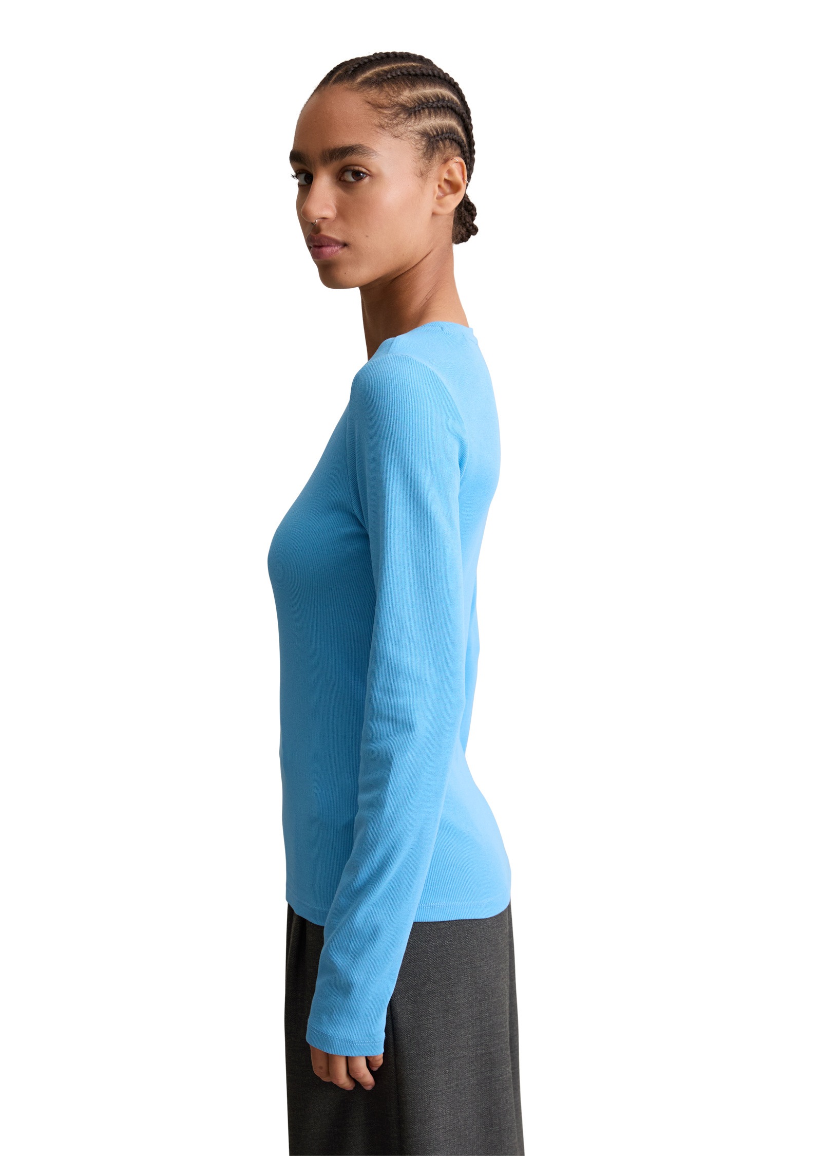 Marc OPolo DENIM Langarmshirt "aus softem Ripp-Jersey" günstig online kaufen