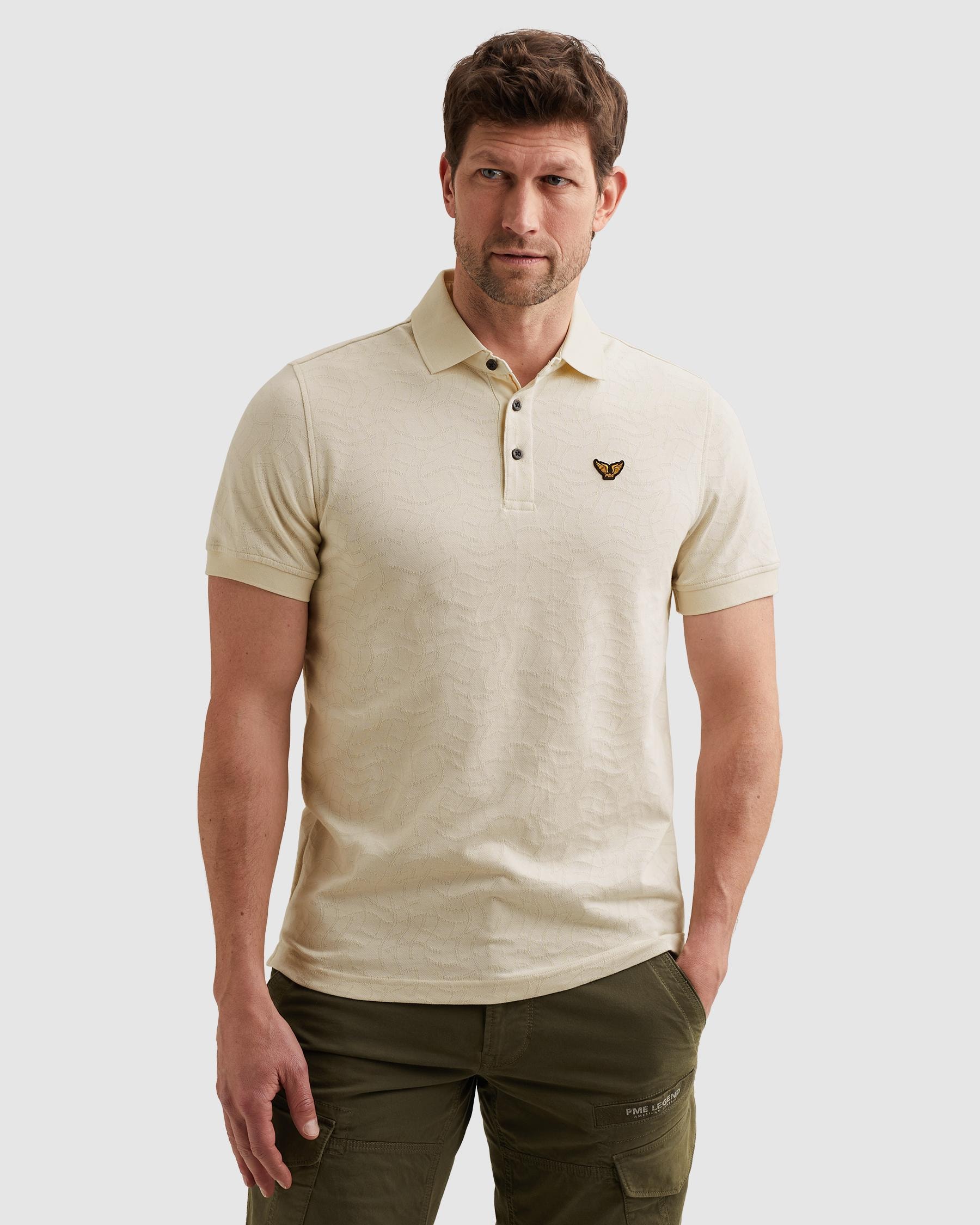 PME LEGEND Poloshirt "Short sleeve polo jersey jacquard" mit Logo Stickerei