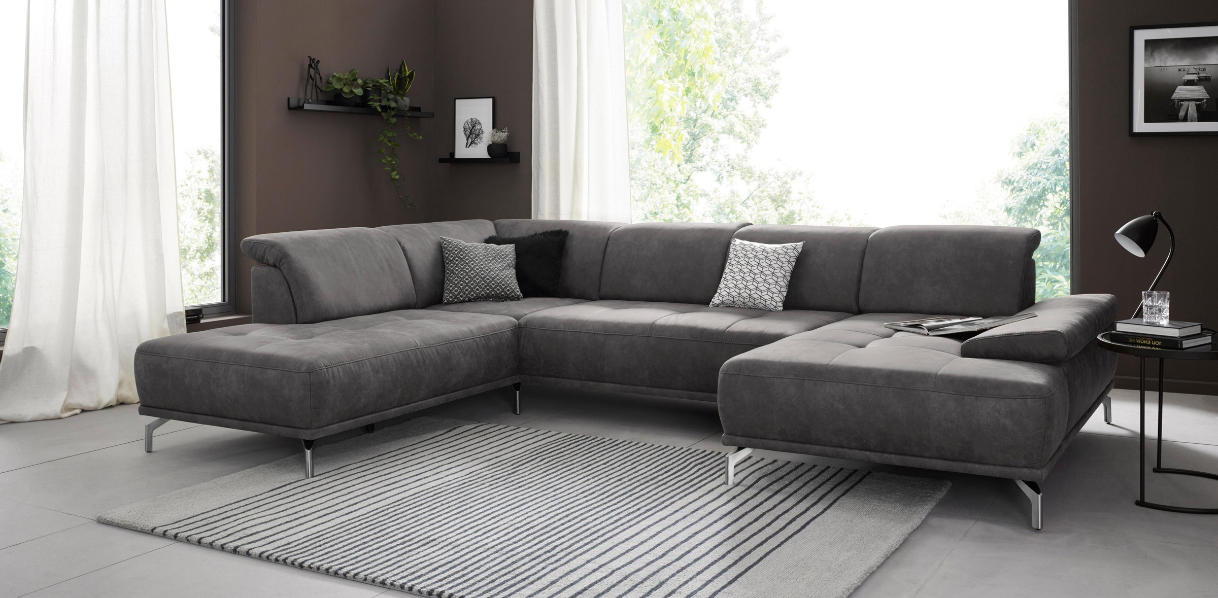 Places of Style Wohnlandschaft "Caluna", Inkl.Sitztiefenverstellung, wahlwe günstig online kaufen