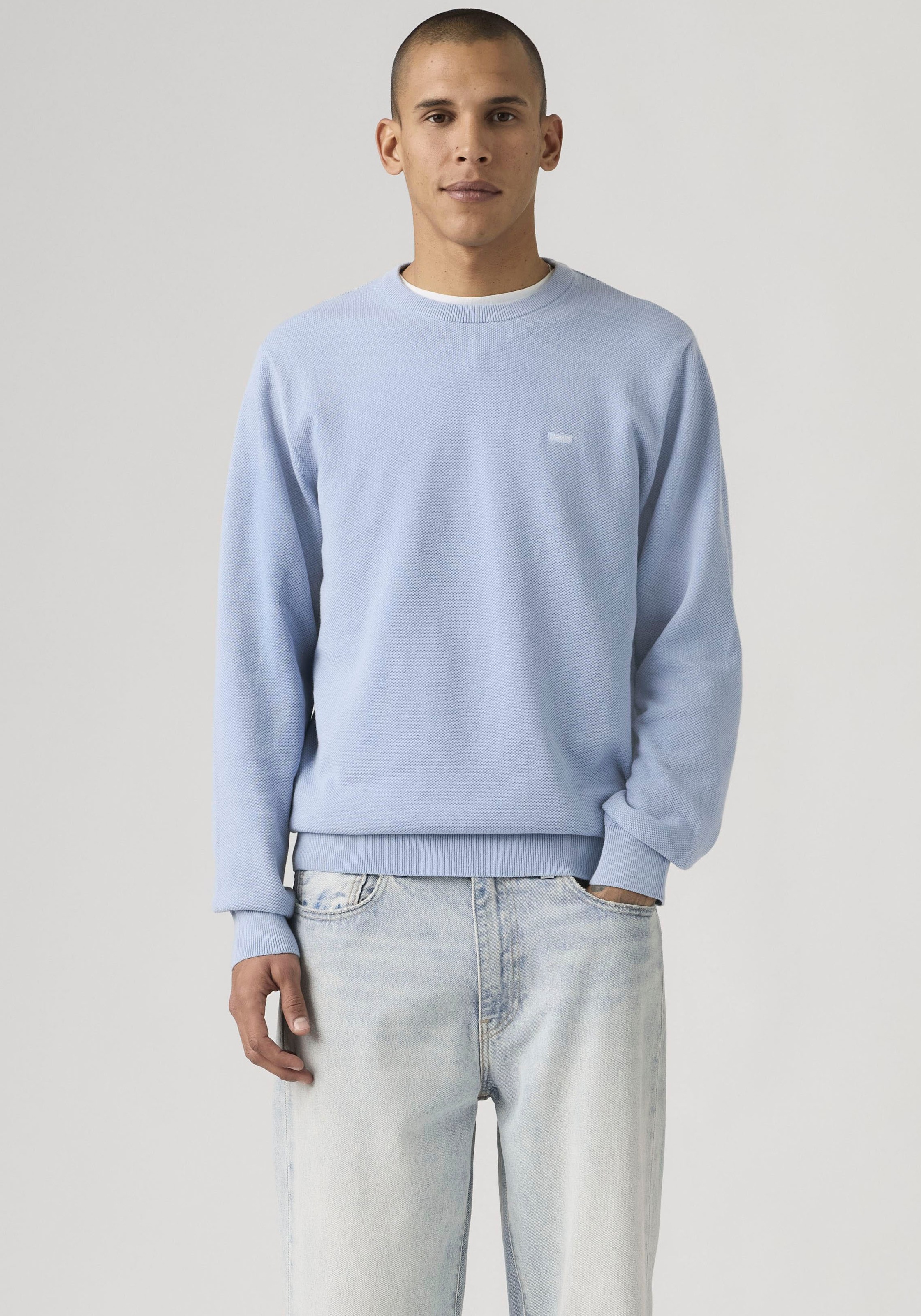Levis Rundhalspullover "LIGHTWEIGHT HM SWEATER" Feingerippte Abschlüsse günstig online kaufen