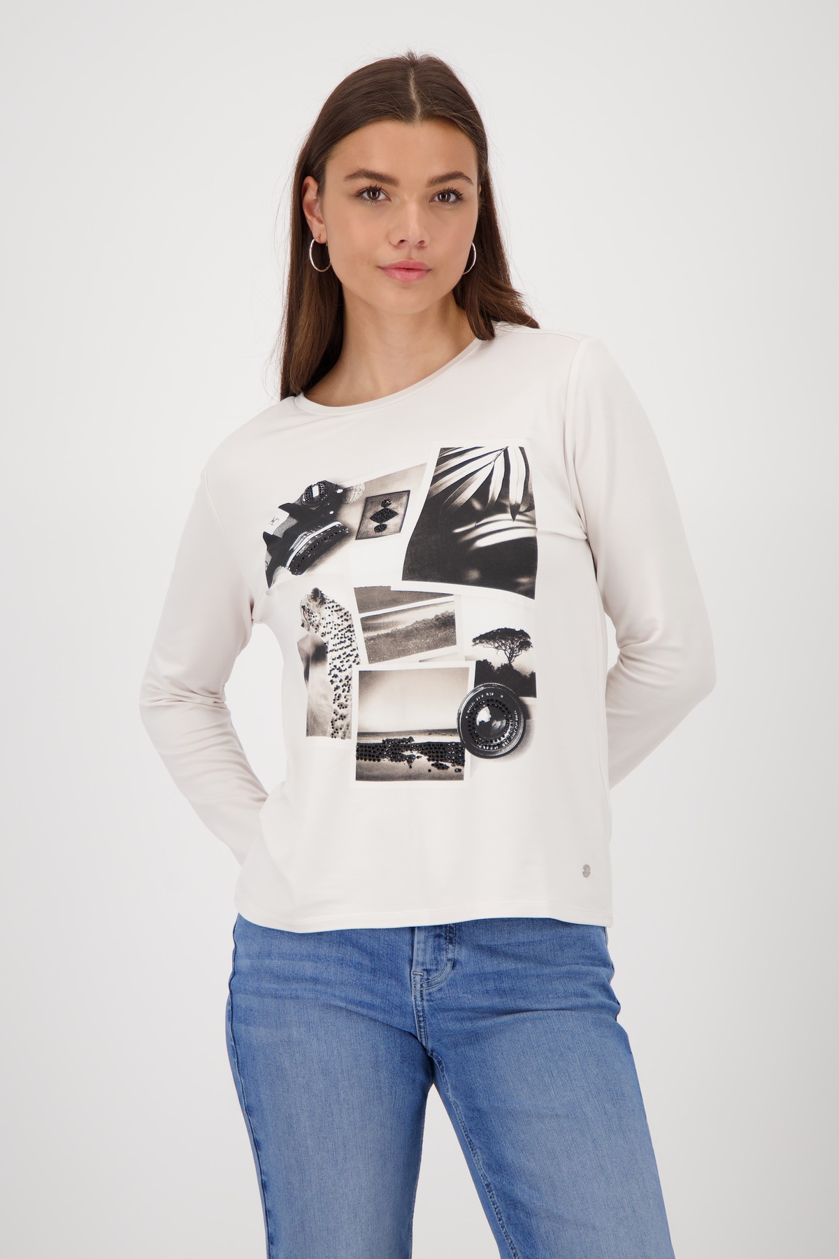 Monari Langarmshirt "Shirt Collage", Mit Rundhalsausschnitt günstig online kaufen