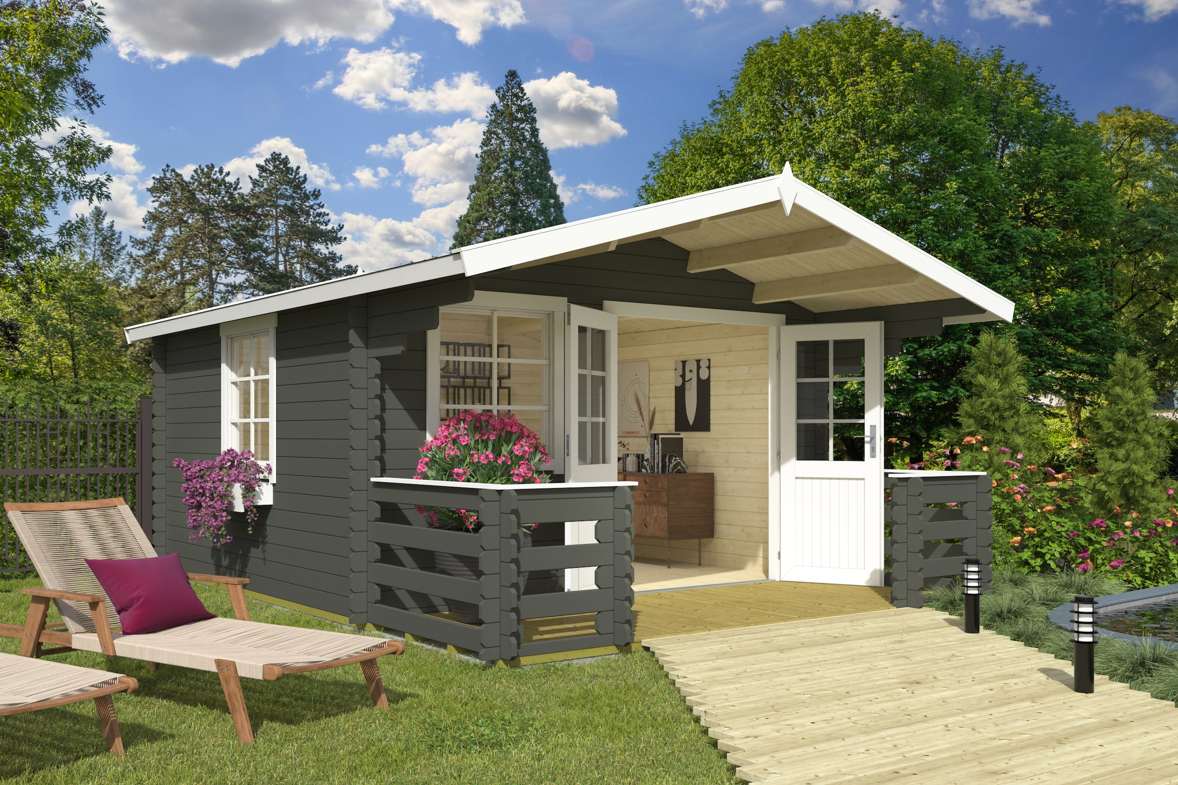 Nordic Holz Gartenhaus "Luna 2" günstig online kaufen