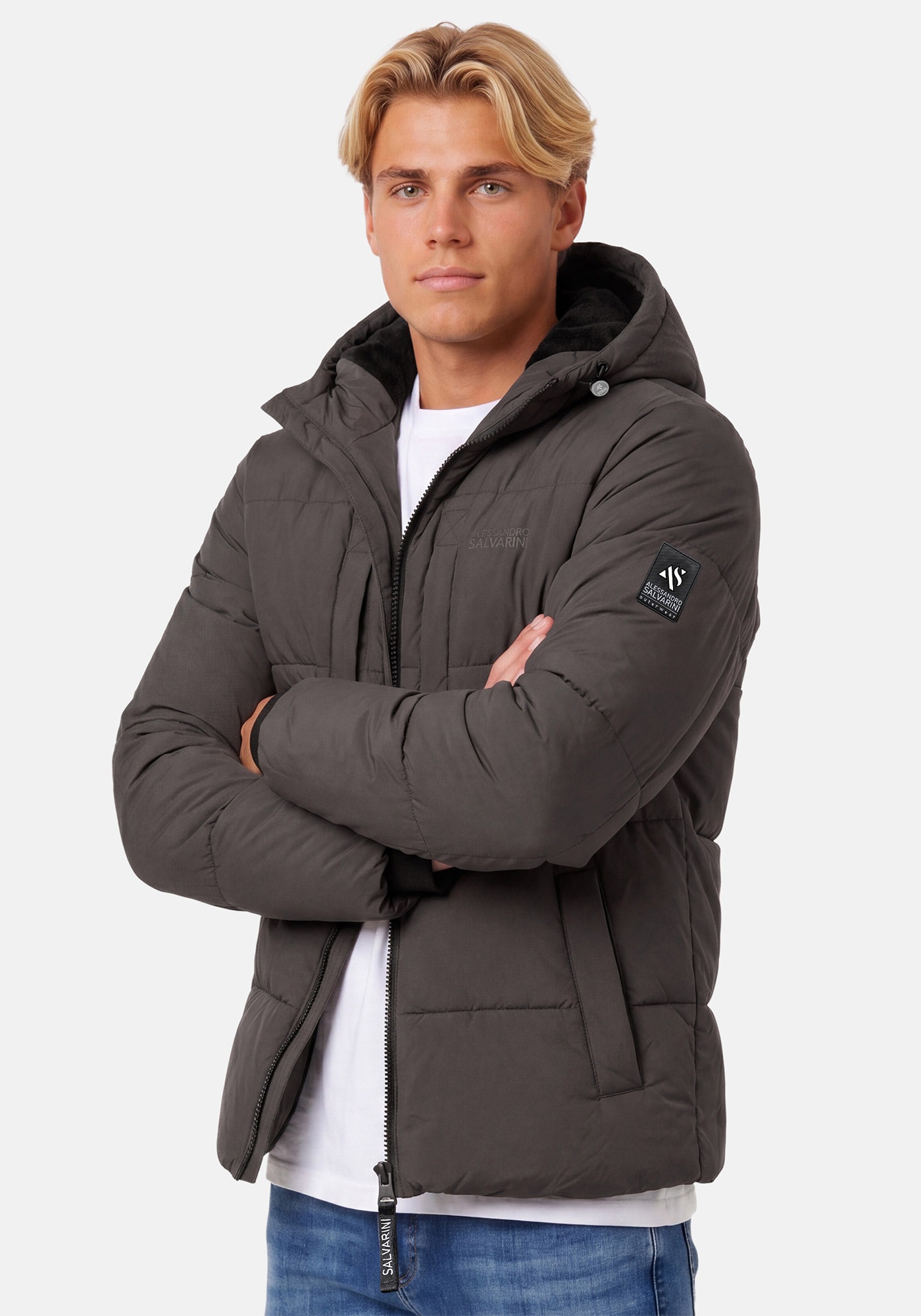Alessandro Salvarini Winterjacke »ASKelvin« innen komplett mit warmem Teddyfell