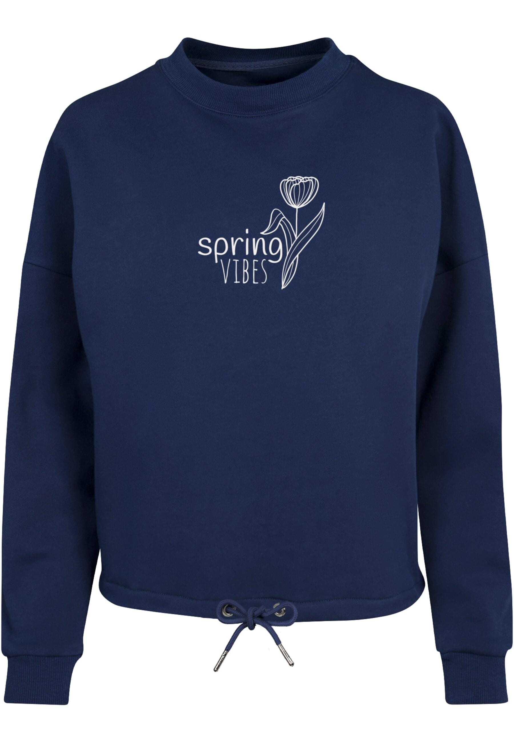 Merchcode Sweater "Merchcode Damen Ladies Spring - Vibes Oversize Crewneck" günstig online kaufen