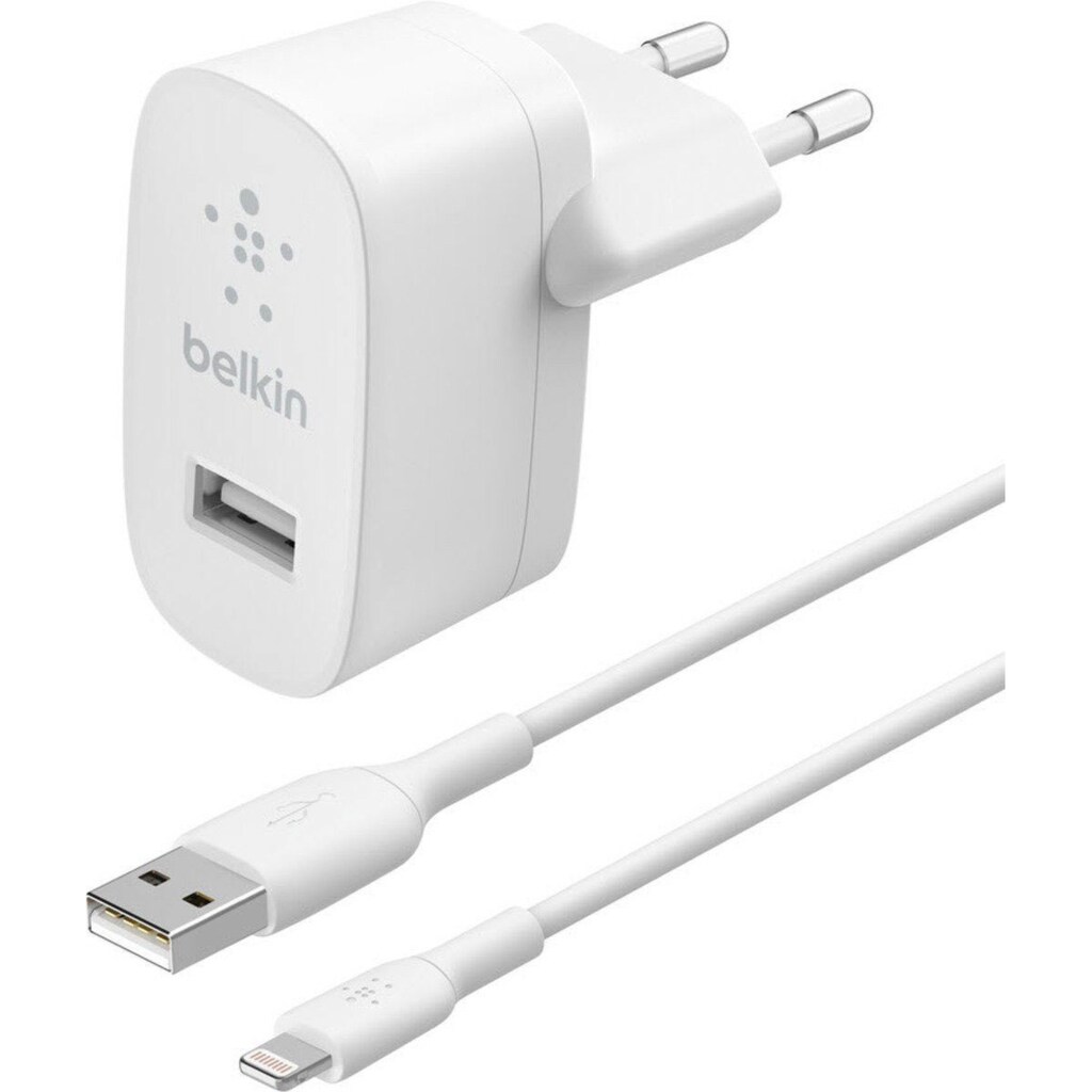 Belkin USB-Ladegerät »USB-A-Netzladegerät (12 W) mit Lightningkabel«