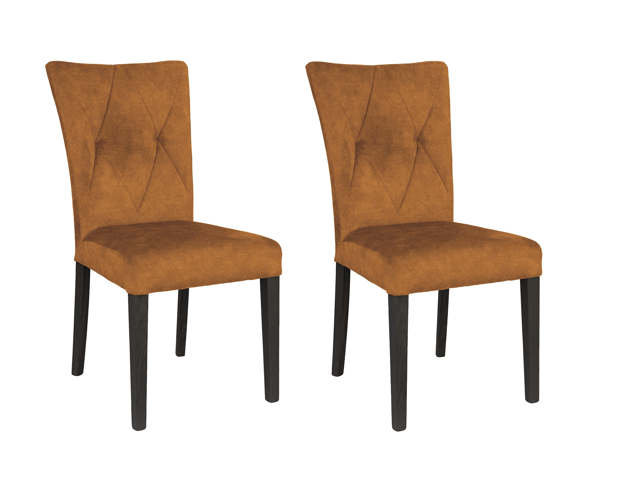 Home affaire 4-Fußstuhl "Diamond" (Set) 2 Stk. Samtvelours Sitz und Ruecken günstig online kaufen