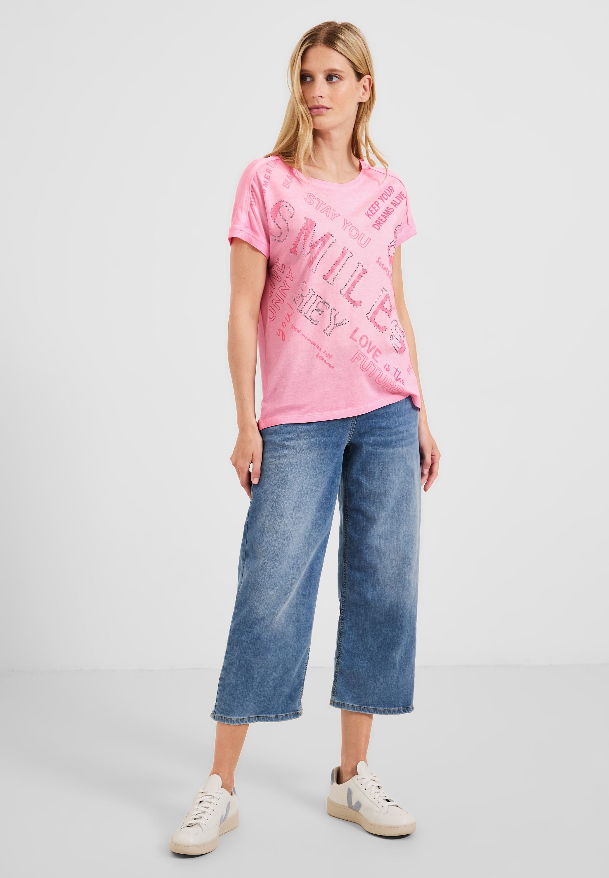 Cecil Print-Shirt, aus softem Materialmix