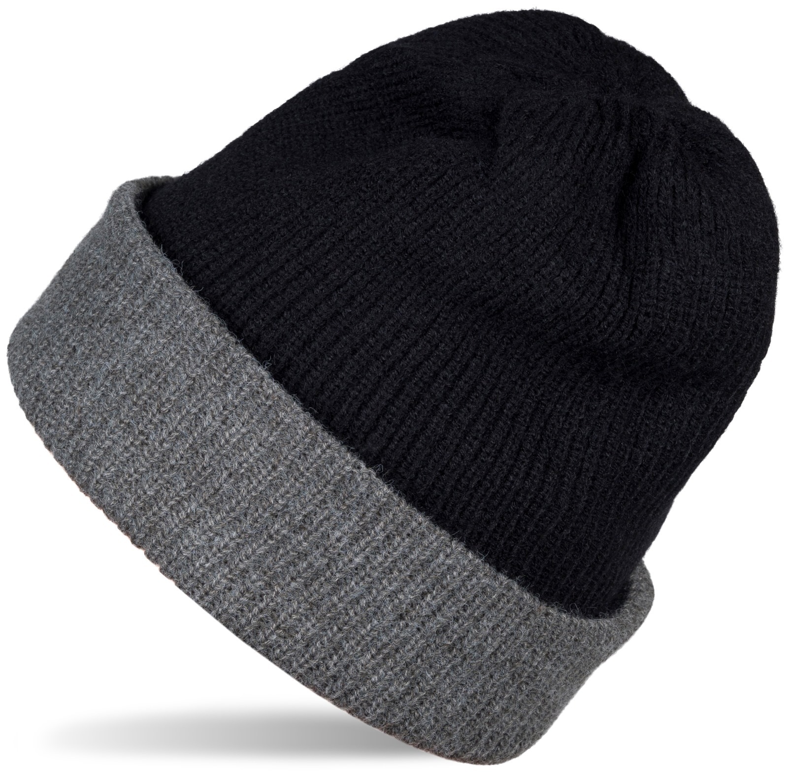 styleBREAKER Strickmütze "Wende Feinstrick Beanie doppelt gestrickt" 1 Stk. günstig online kaufen