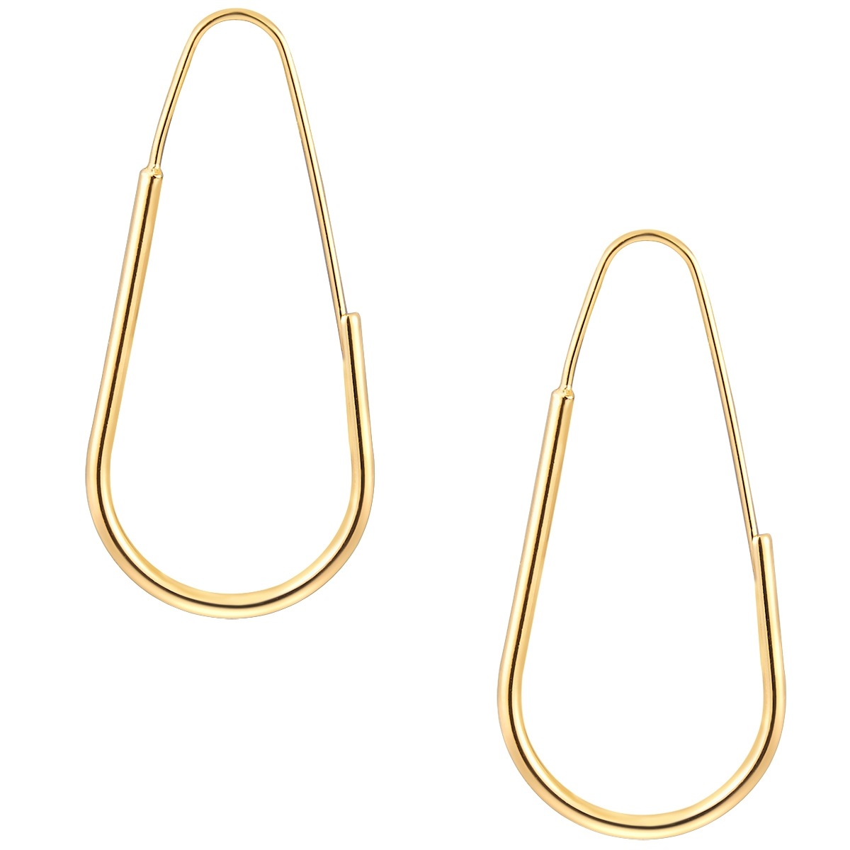 Paar Creolen YOKOAMII "Set: Y49", gelb (gelbgold), Ohrringe, Damen, 41,8mm, Creolen gelbgold 2