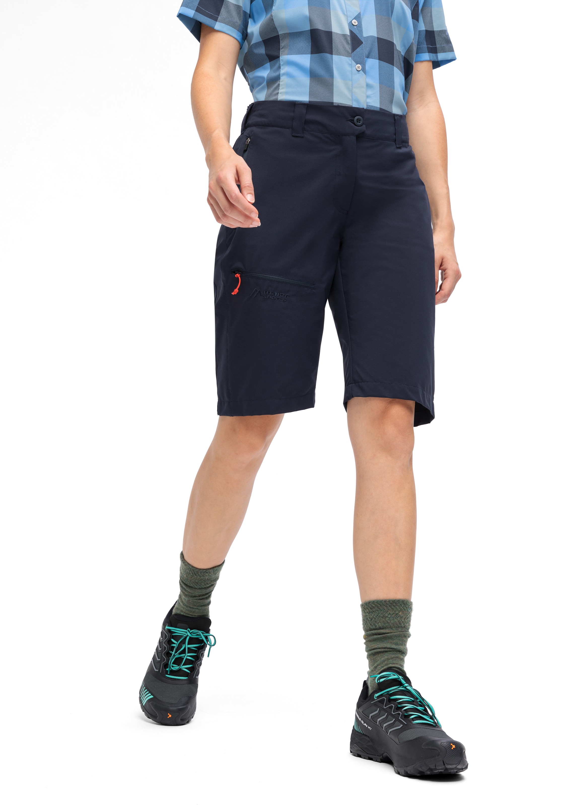 Maier Sports Outdoorhose »Lulaka Bermuda Loop«, Damen Shorts, kurze Wanderhose, Outdoor-Hose, 3 Taschen, Regular Fit