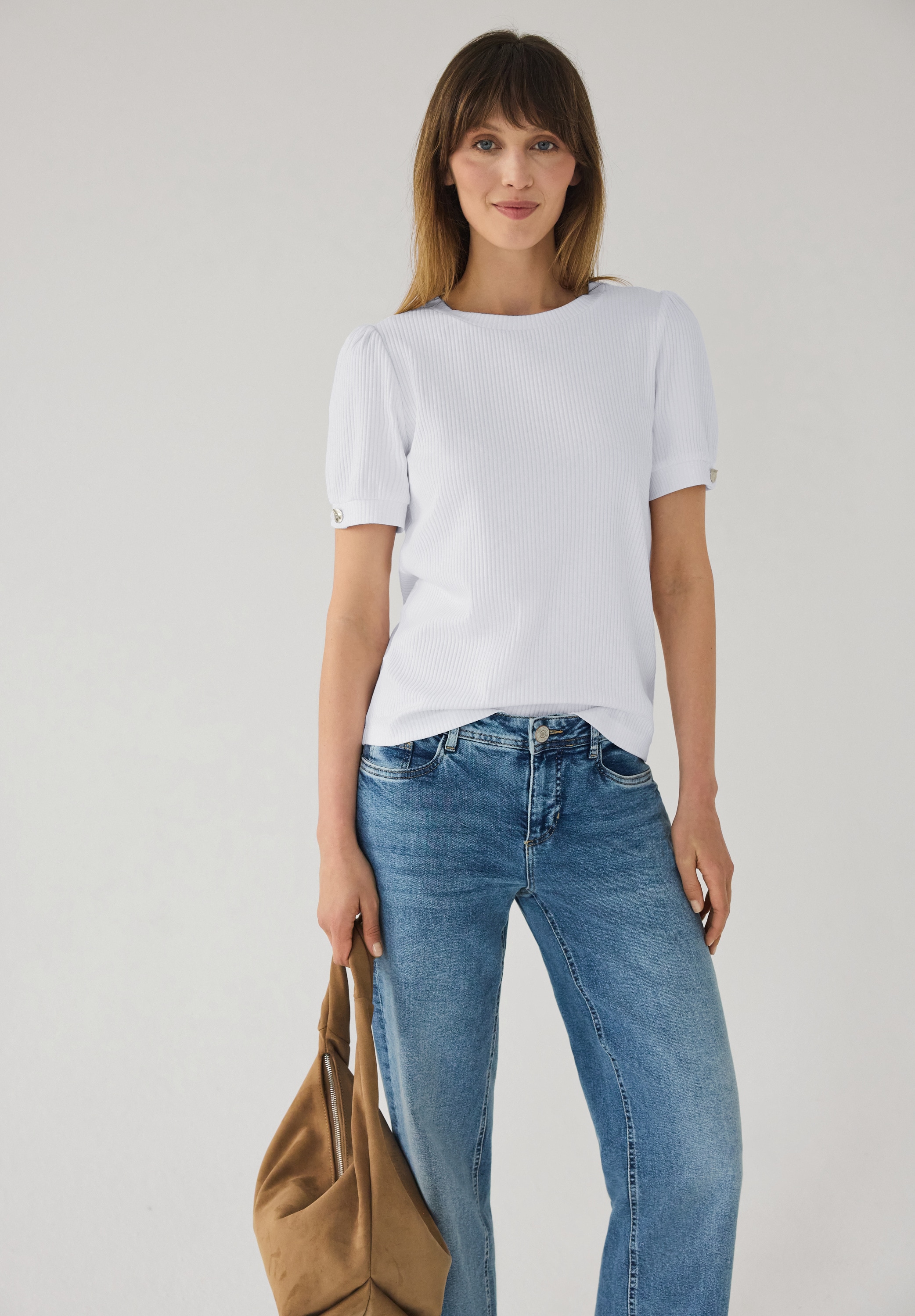 STREET ONE STUDIO T-Shirt mit Rundhalsausschnitt