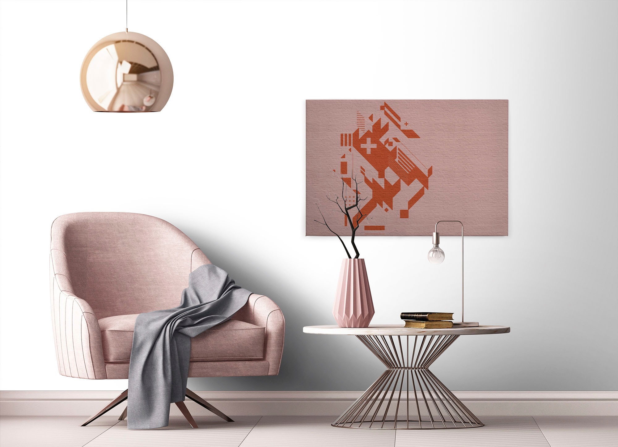 A.S. Création Leinwandbild »brick by brick«, Kunst-Abstrakt-Kinder, (1 St.), Keilrahmen Steinoptik Grafisch Geometrisch Leinwand-Bild Wohnzimmer