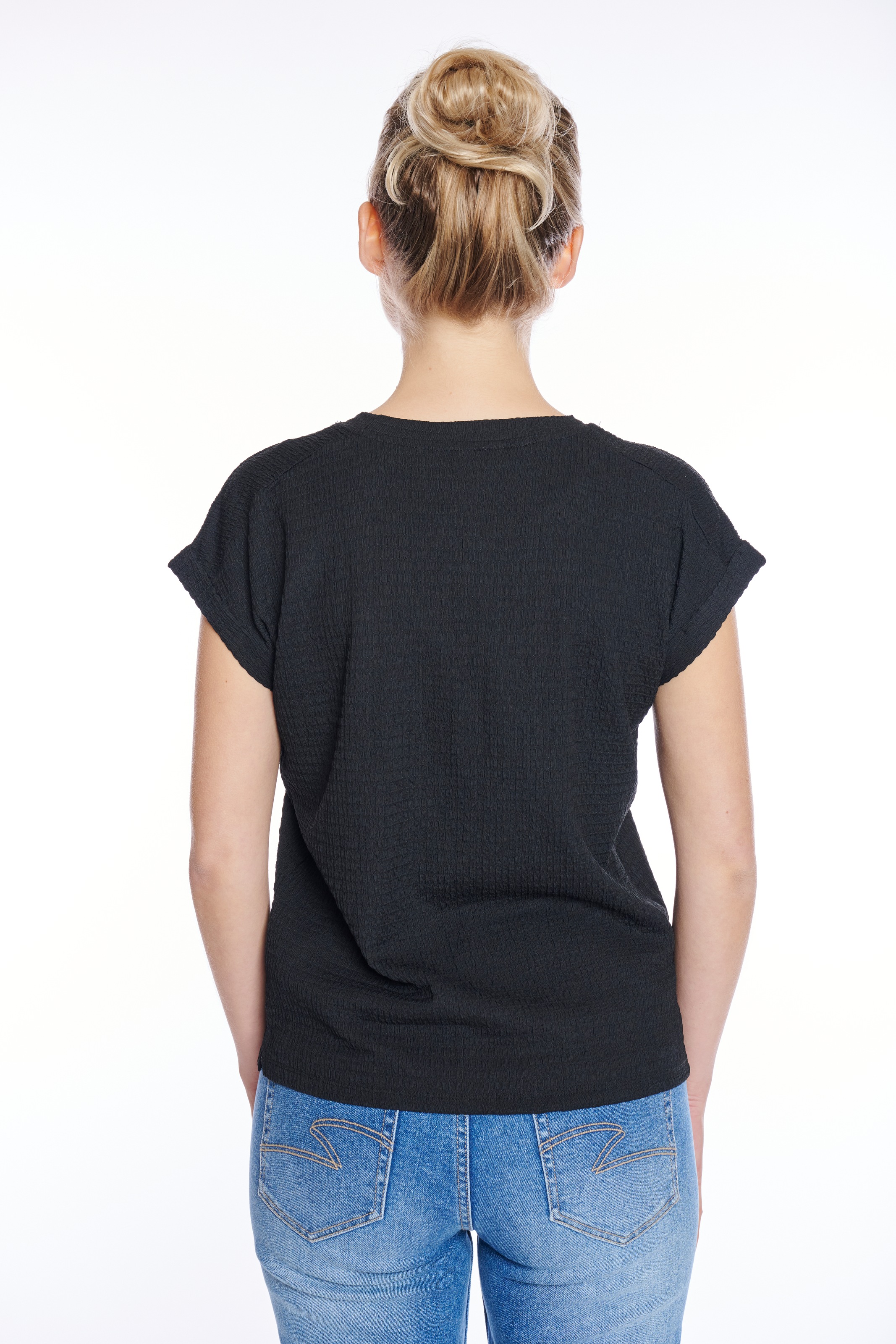 ZABAIONE Kurzarmshirt "Al44legra", Crinkle-Ware günstig online kaufen