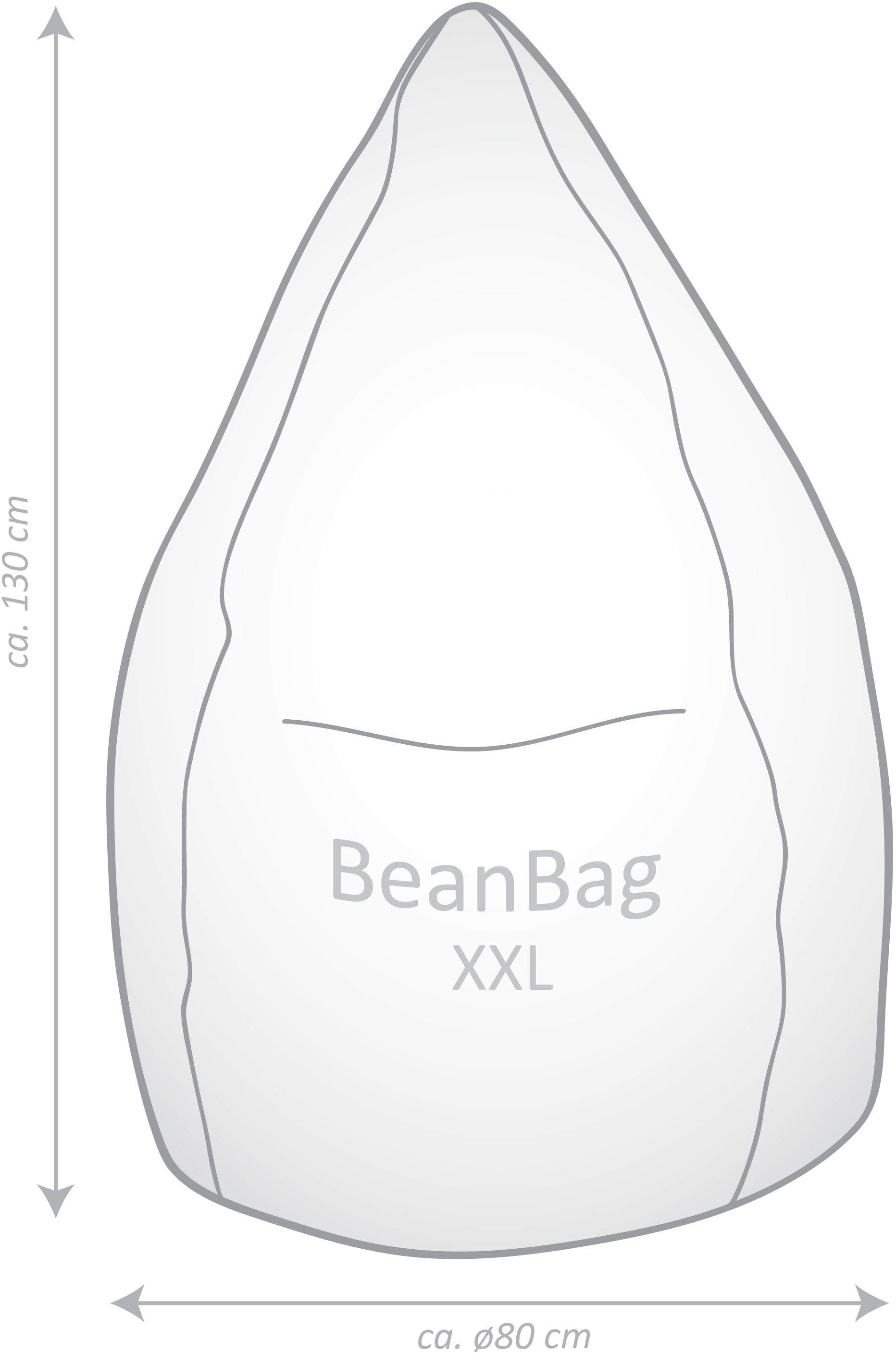 Magma Heimtex Sitzsack »Beanbag SOFTY XXL«, (1 St.)