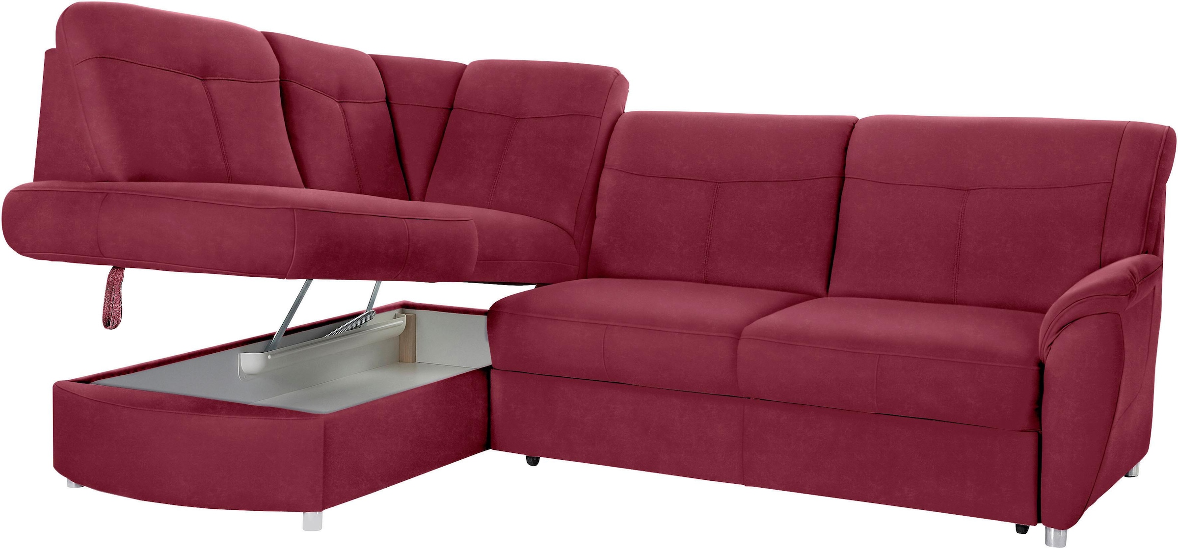 sit&more Ecksofa »Sonoma L-Form«, wahlweise mit Bettfunktion und Bettkasten