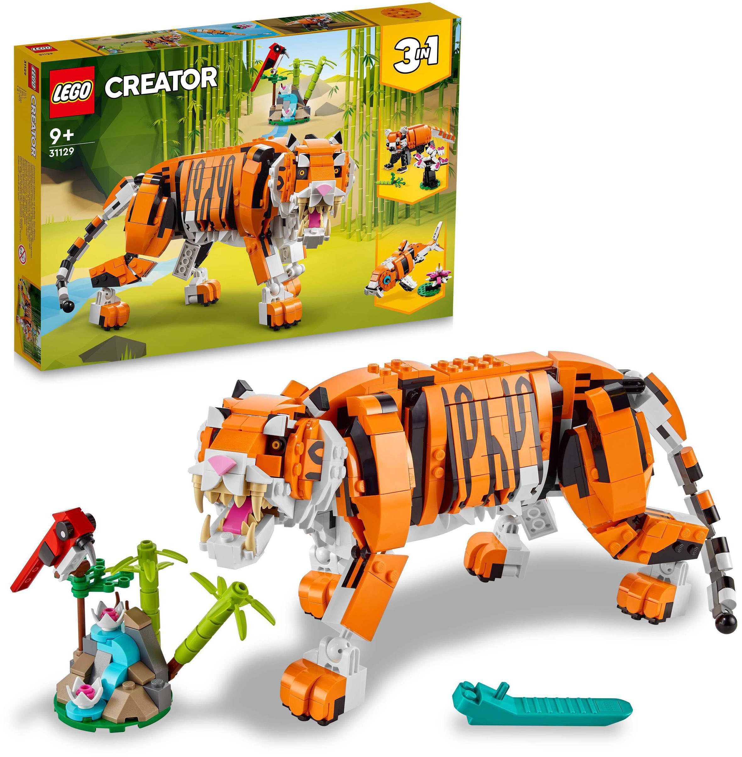 Konstruktionsspielsteine »Majestätischer Tiger (31129), LEGO® Creator 3in1«, (755 St.)
