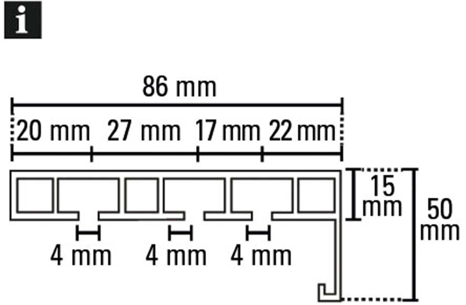 GARDINIA Vorhangschiene »Vorhangschiene mit Blende | Kunststoffblende P2Ü«, BAUR angespritzter Holz, mit Bohren, mit