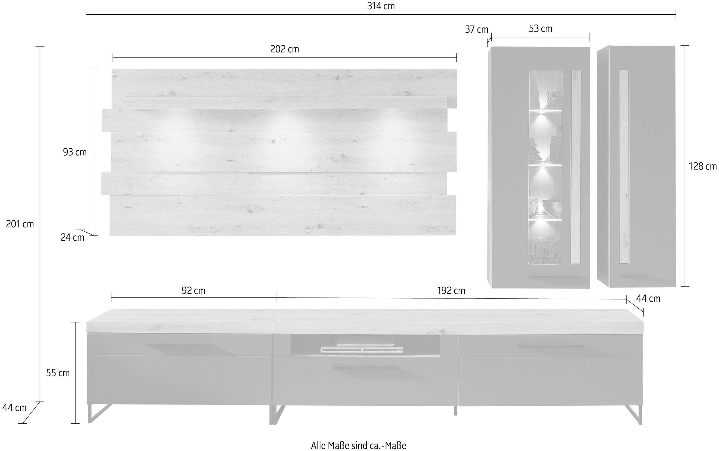 | LED-Beleuchtung »Loft St.), Innostyle (5 BAUR inkl. Wohnwand Two«,