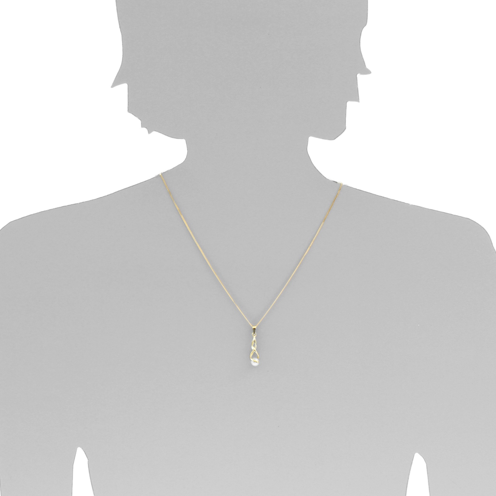 OSTSEE-SCHMUCK Kette und Anhänger Set »- Lusia - Gold 333/000 - Zuchtperle«