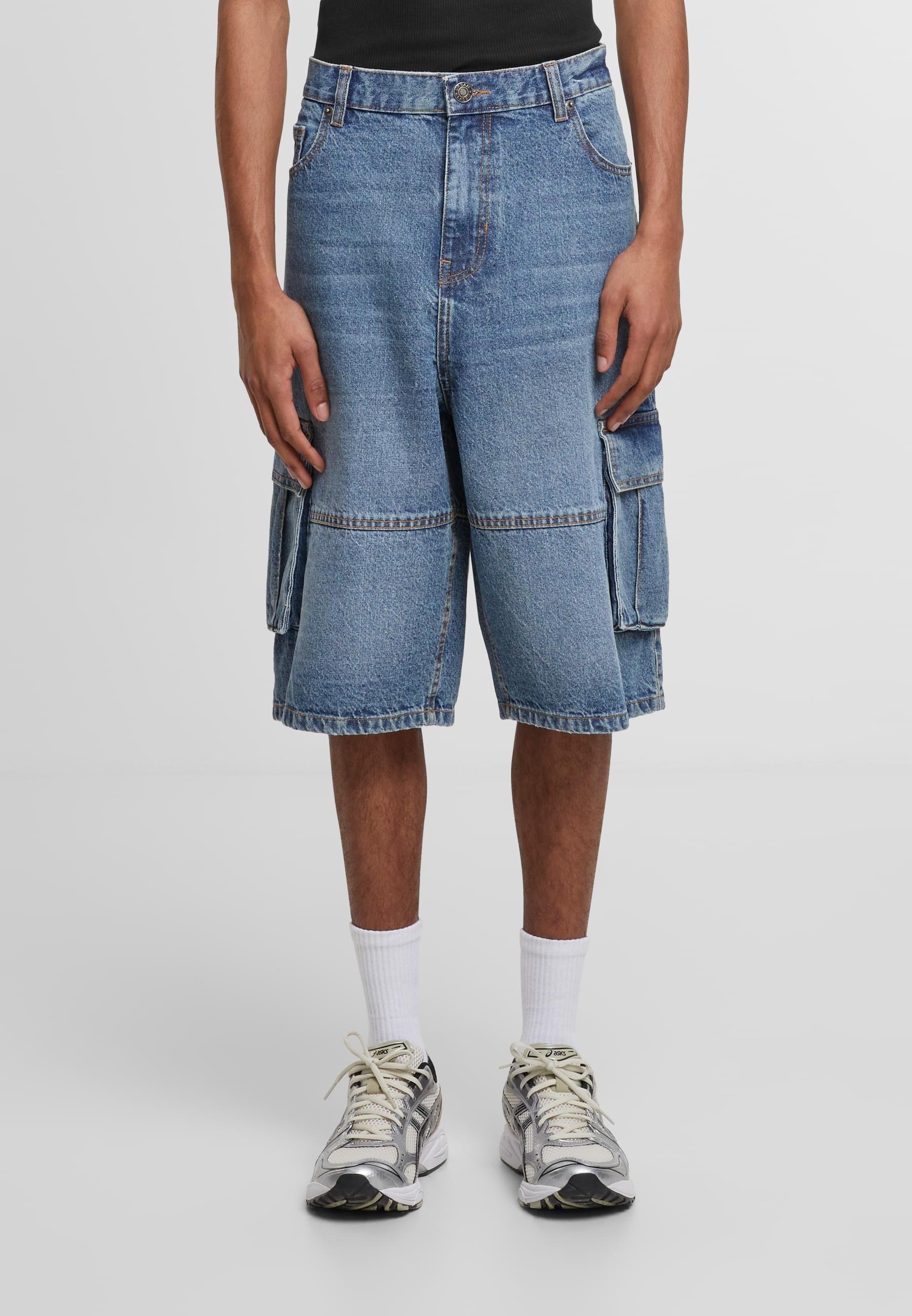 URBAN CLASSICS Shorts »Urban Classics Relaxed Denim Cargo Shorts«, (1 tlg.)