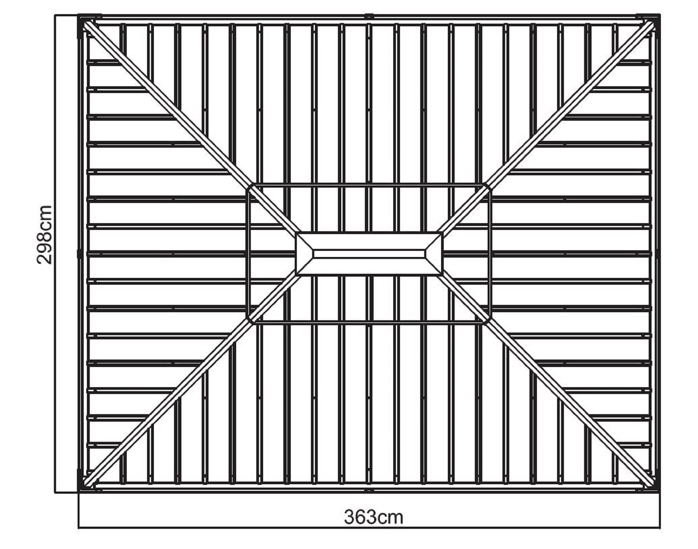 Sojag Pavillon »Messina«, (Set), BxT: 363x298 cm