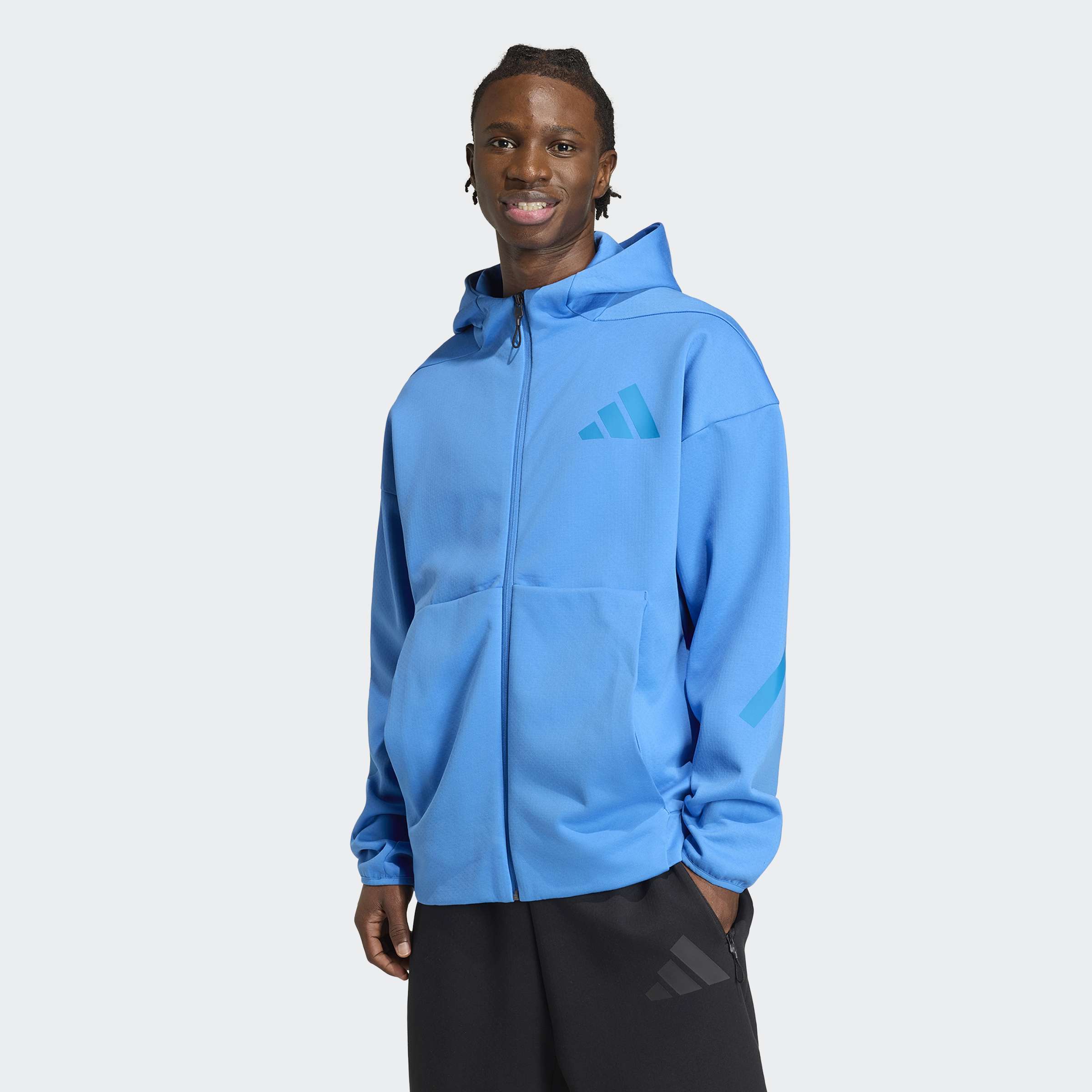 adidas Sportswear Kapuzensweatshirt "NEW ADIDAS Z.N.E. ZIP-HOODIE", für sportliche Aktivitäten, aus Polyester und Baumwolle