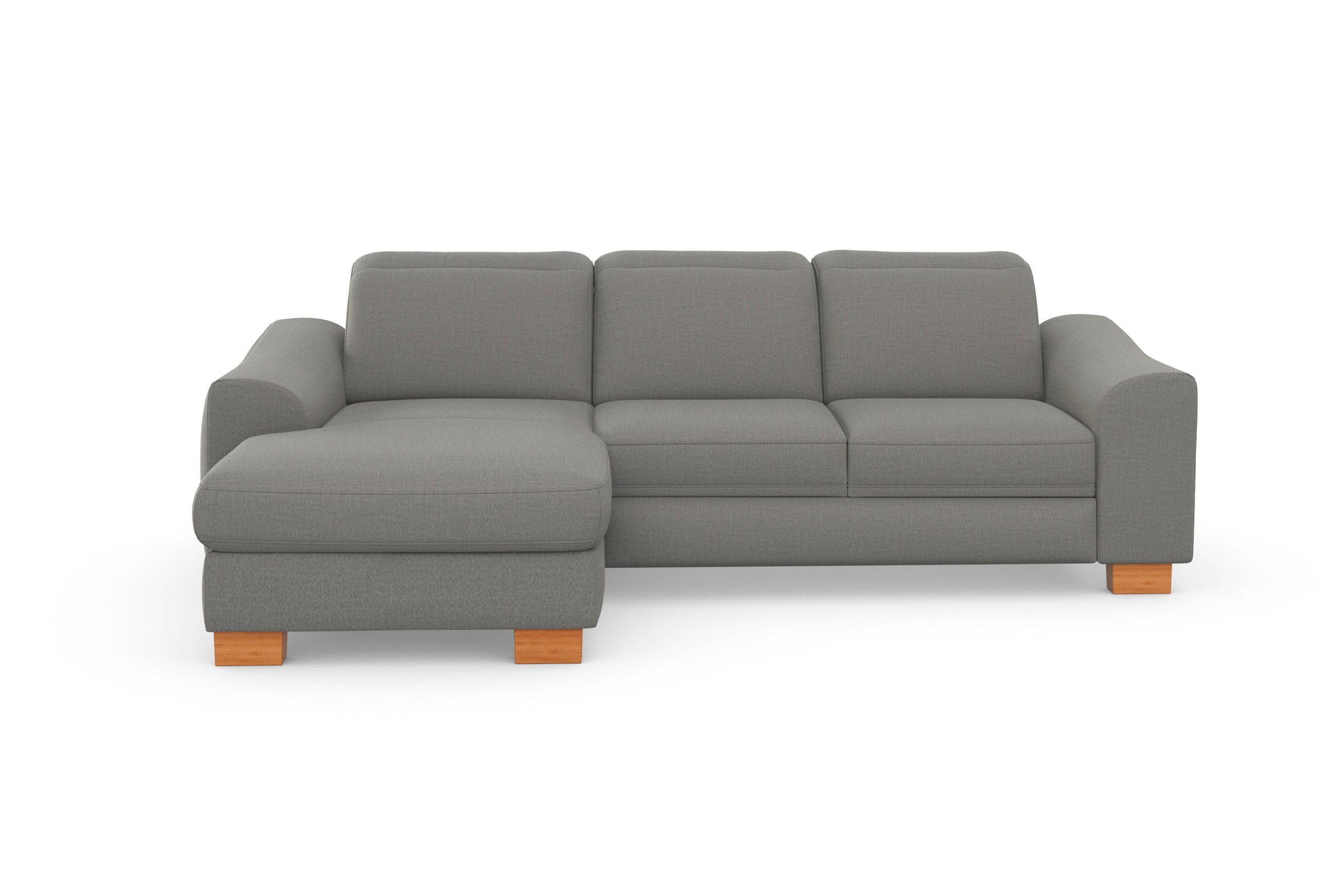 sit&more Ecksofa »Dundee L-Form«, mit Federkern und Massivholzfüßen, wahlweise mit Kopfteilverstellung