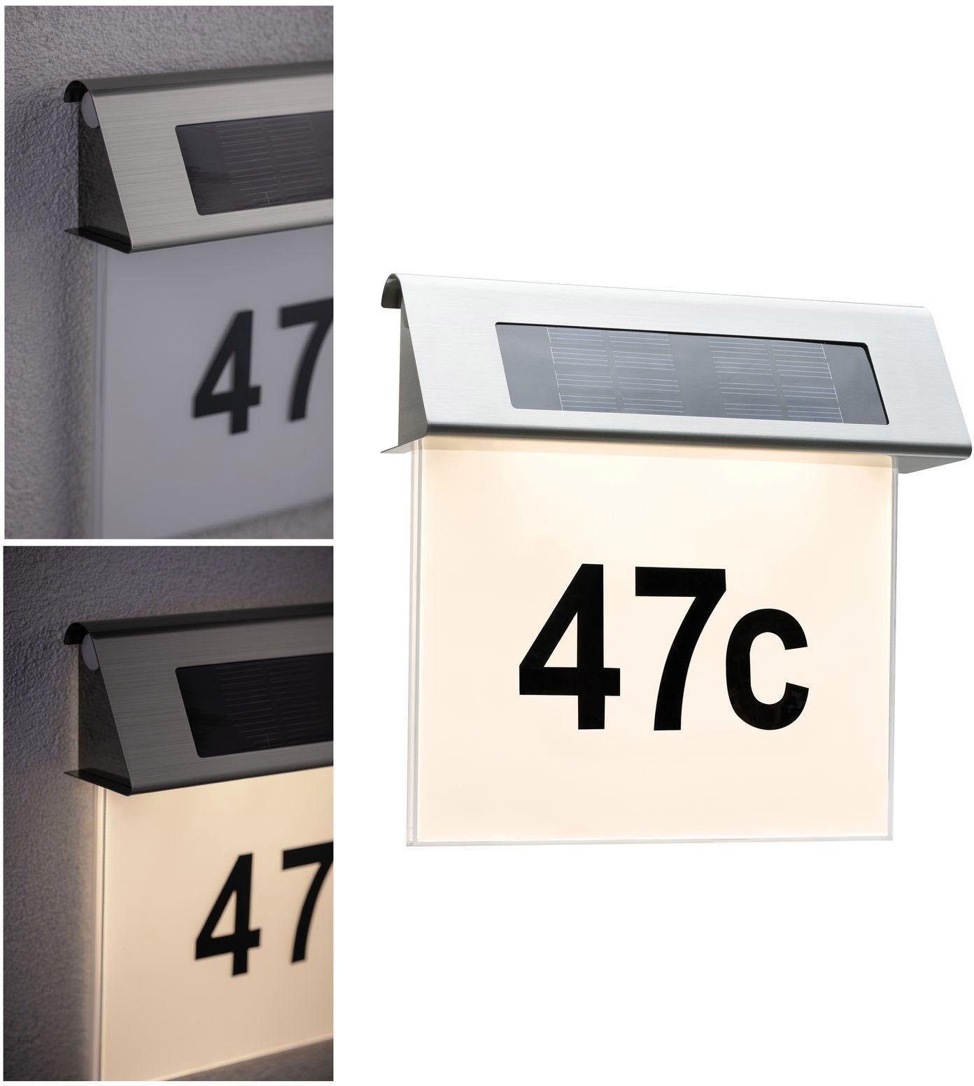 Paulmann LED Außen-Wandleuchte »Hausnummer« LED-Modul Warmweiß LED-Modul
