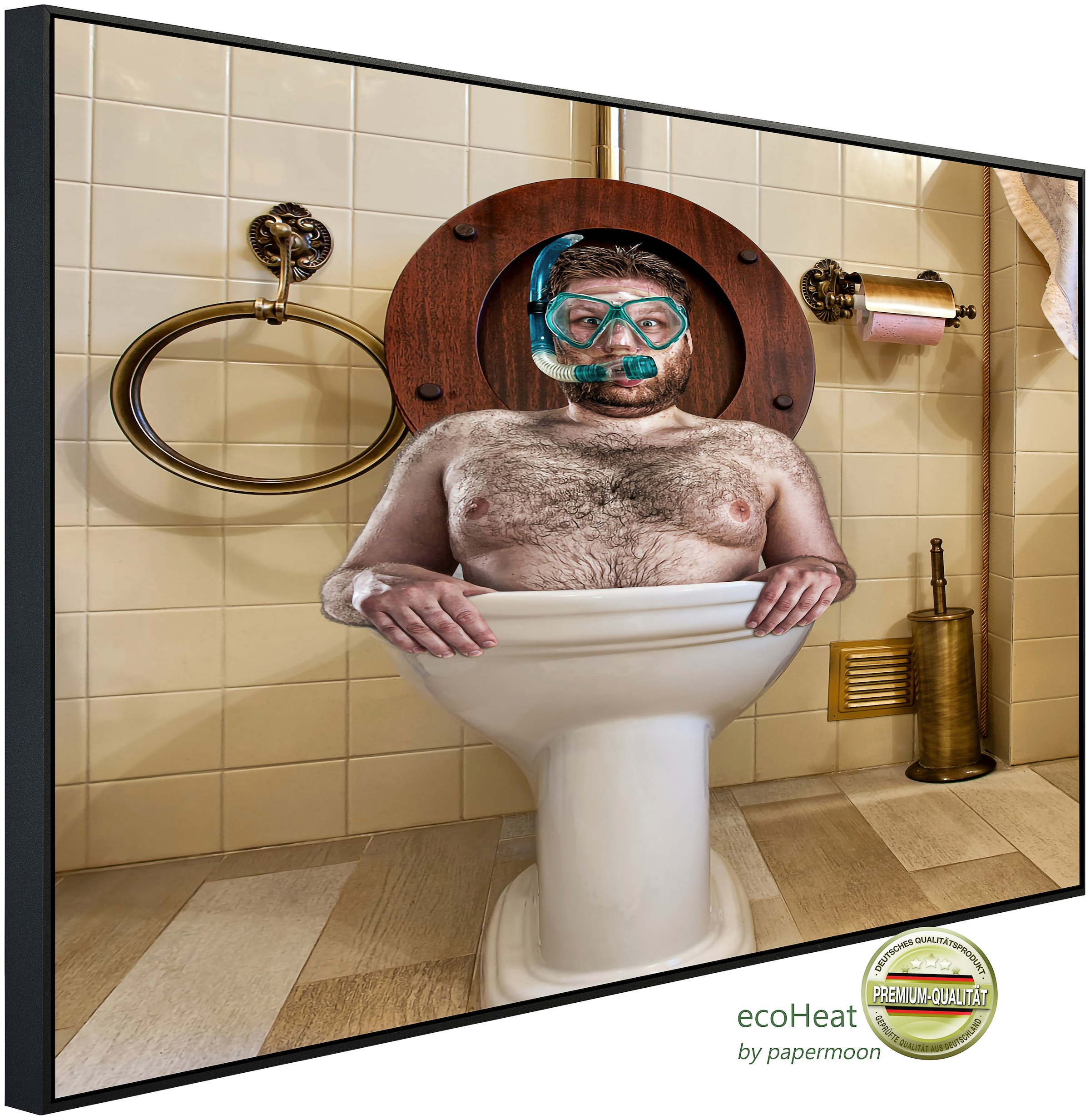 Infrarotheizung »Mann in Toilette«, sehr angenehme Strahlungswärme