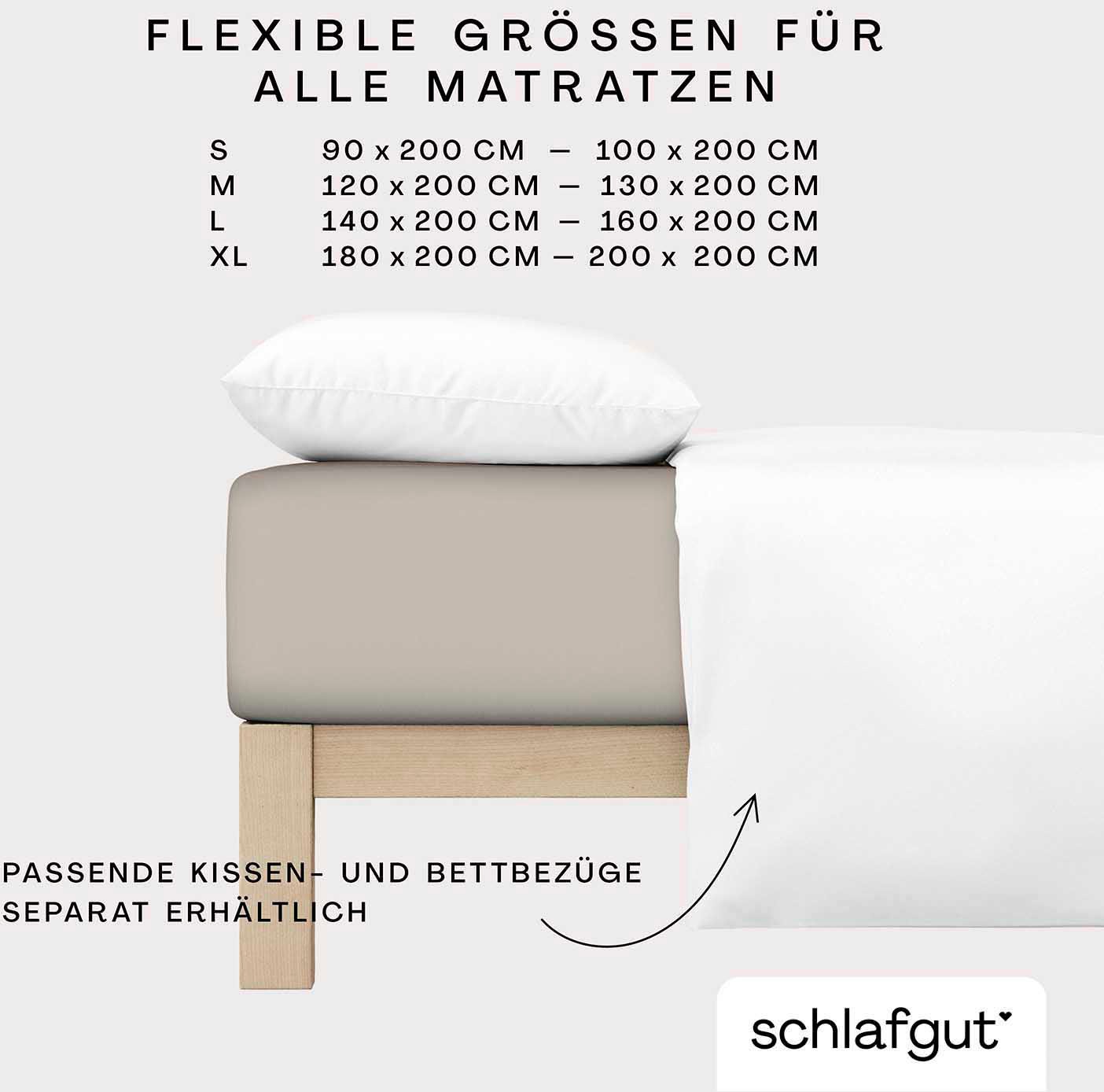 Schlafgut Spannbettlaken »Soft Contact«, 100% Bio Baumwolle