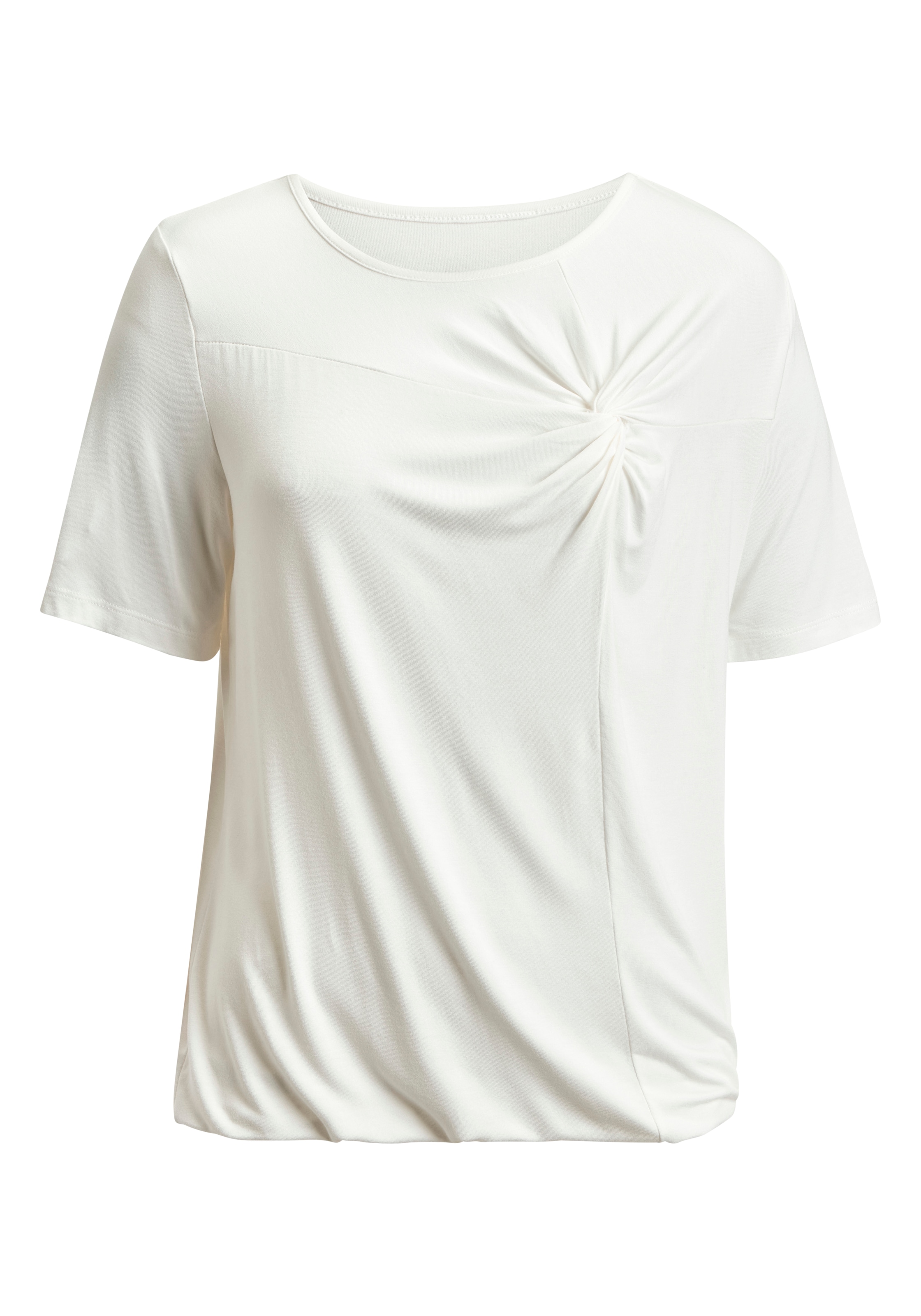 LASCANA T-Shirt "mit elegantem Knotendetail" 1 aus elastischer Viskose-Qual günstig online kaufen