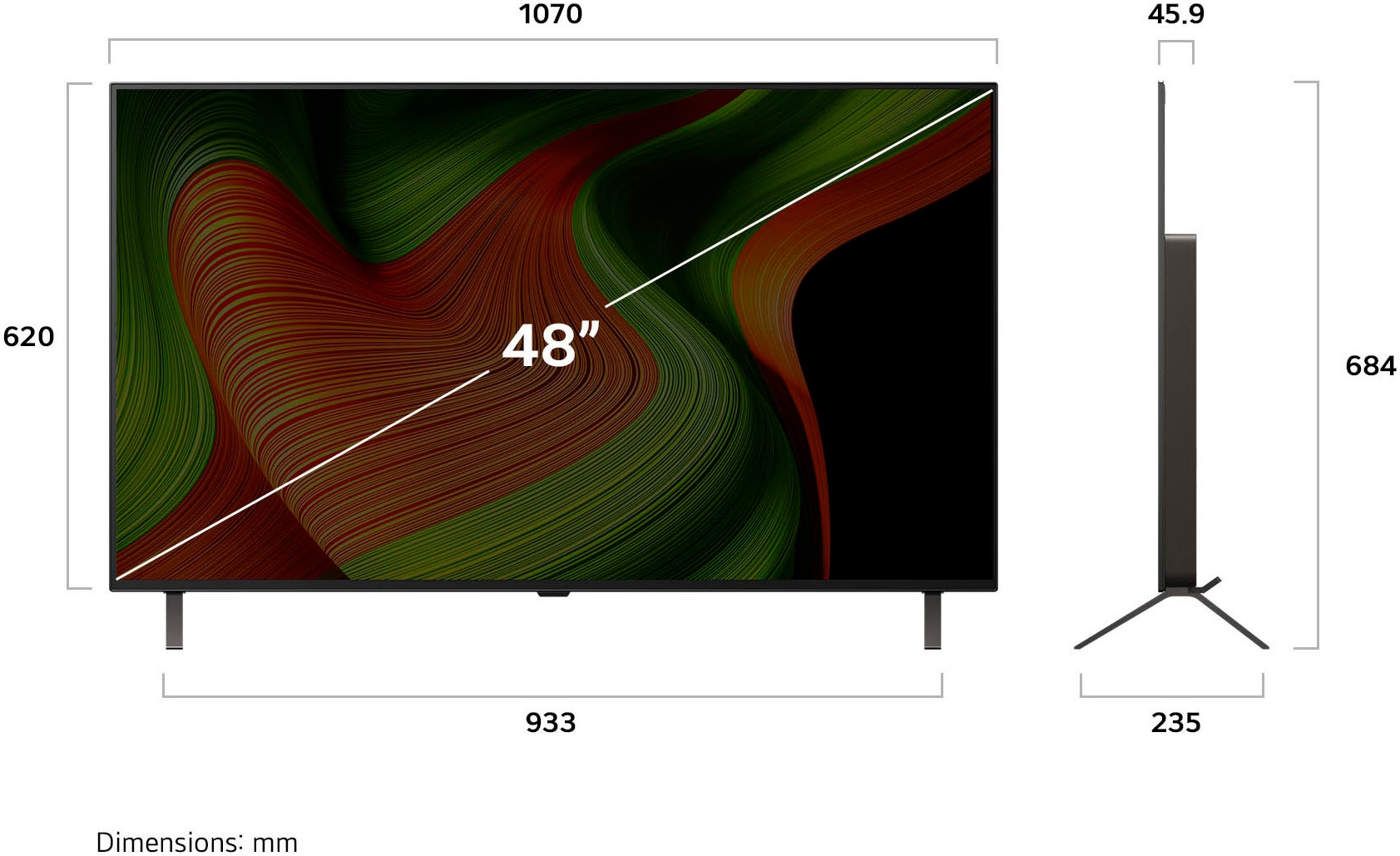 LG OLED-Fernseher »OLED48B59LA«, 4K Ultra HD, Smart-TV