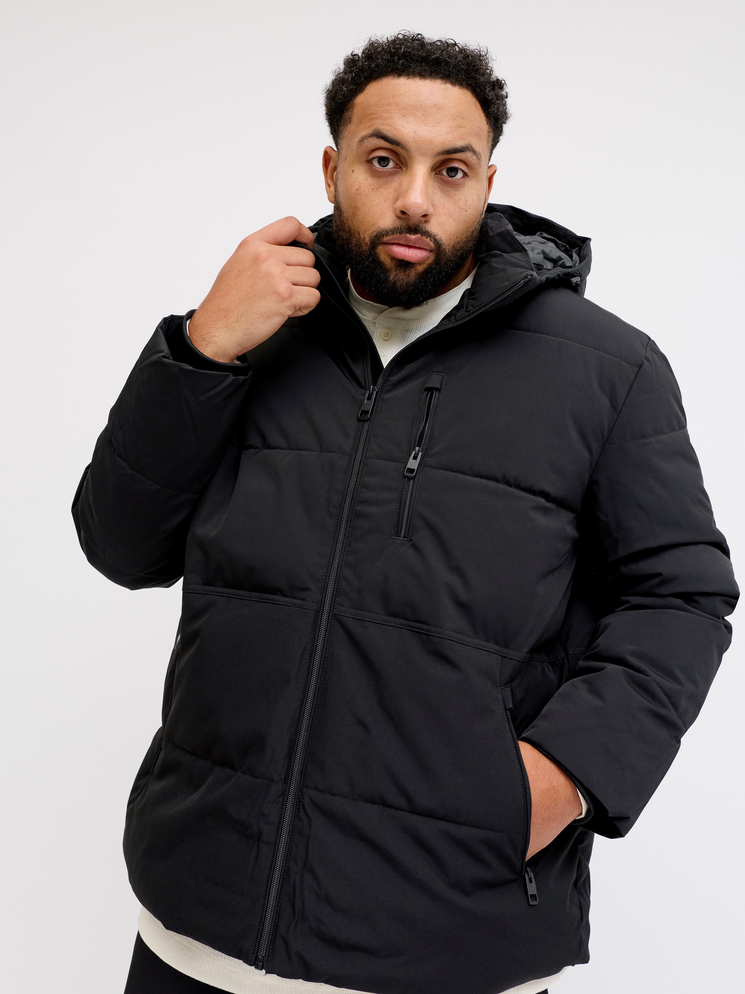 Jack & Jones PlusSize Steppjacke "JJEOWEN PUFFER SN PLS" mit Kapuze günstig online kaufen