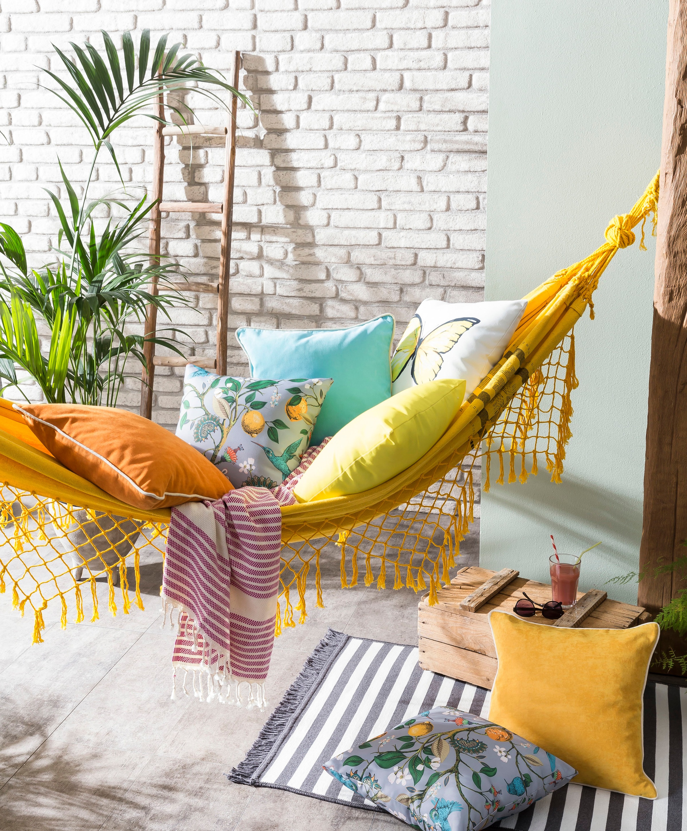 done. Teppich "OUTSIDE" rechteckig 10 mm Höhe Flachgewebe, gestreift, mit F günstig online kaufen