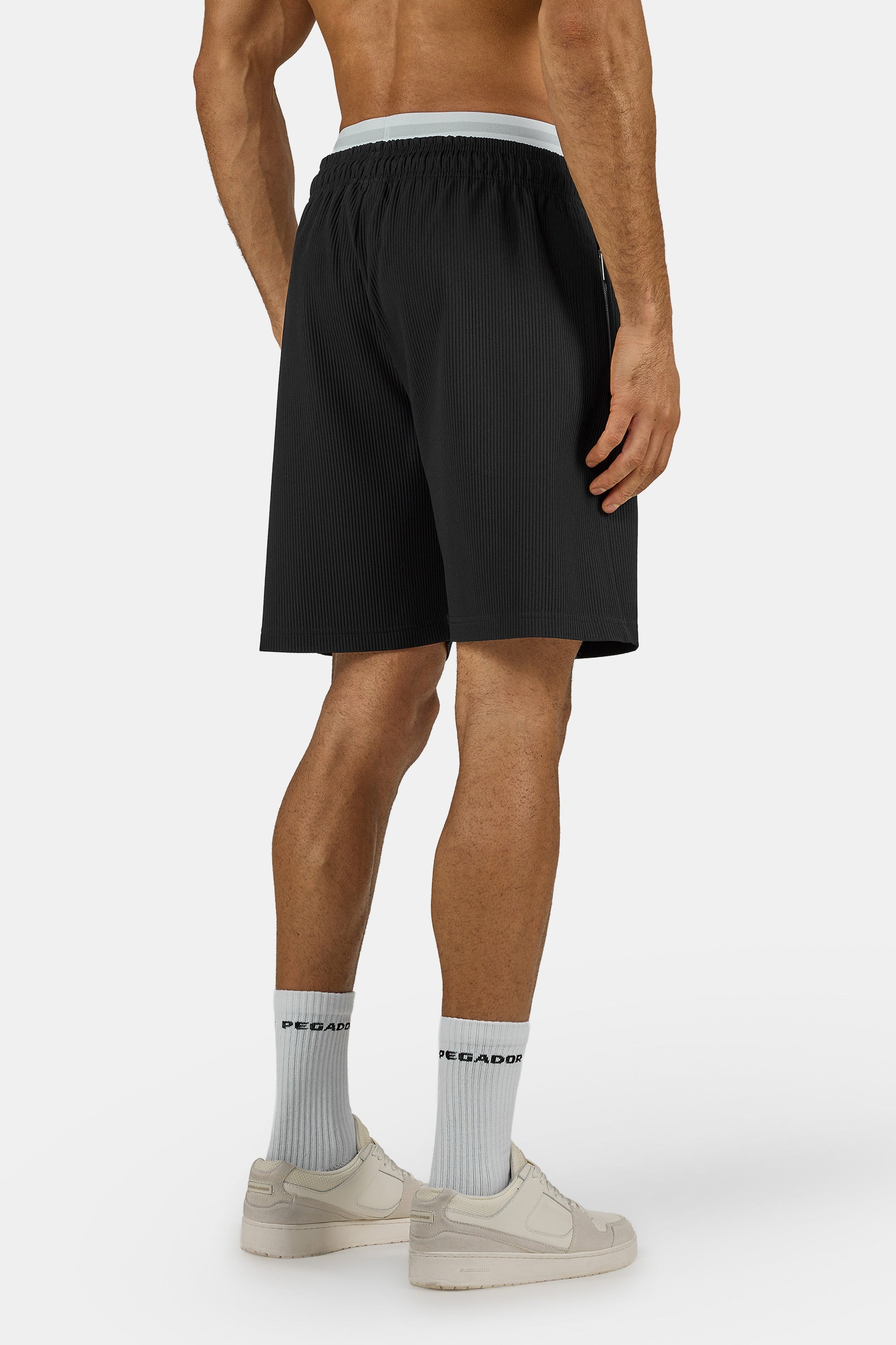 PEGADOR Shorts »TROY PLISSEE SHORTS«  Baumwollmischung, regular fit