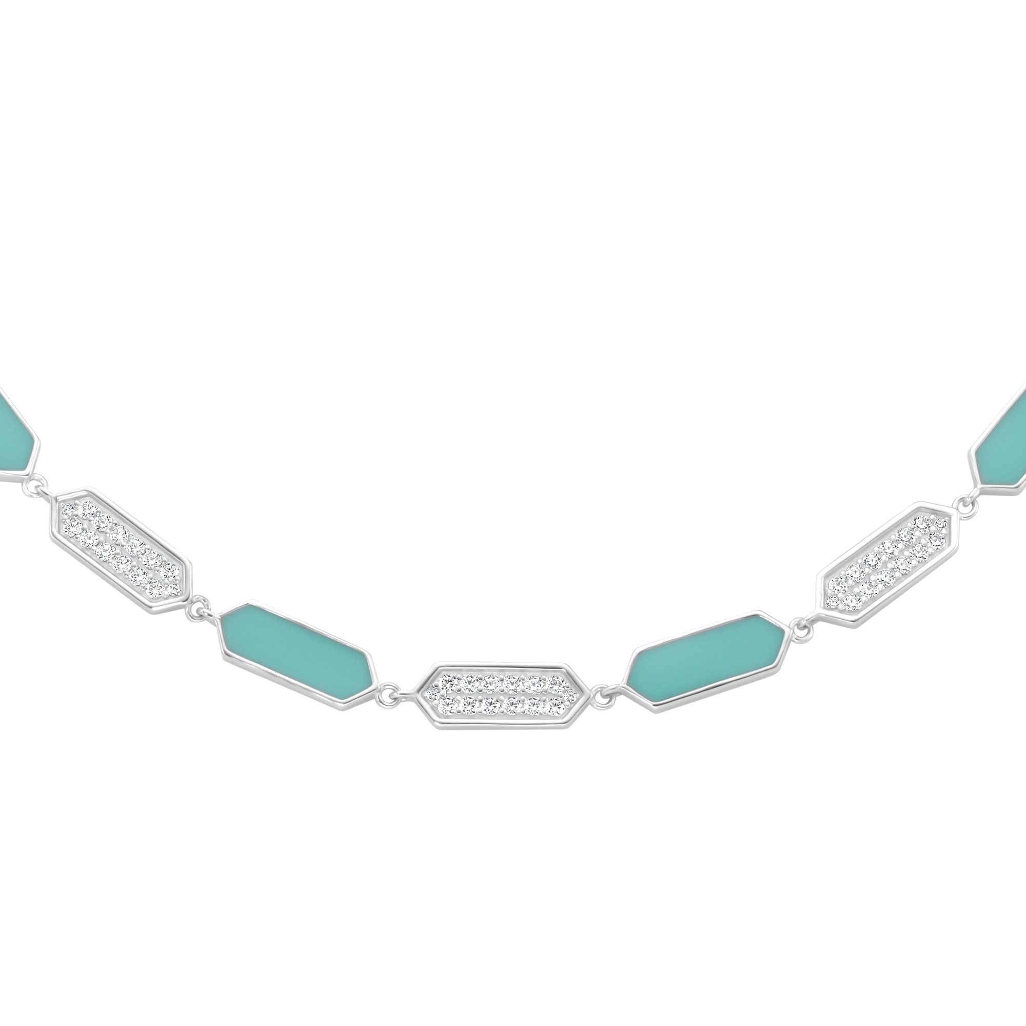 GIORGIO MARTELLO MILANO Collier »mit Emaille-Einlagen und Zirkonia, Silber 925«