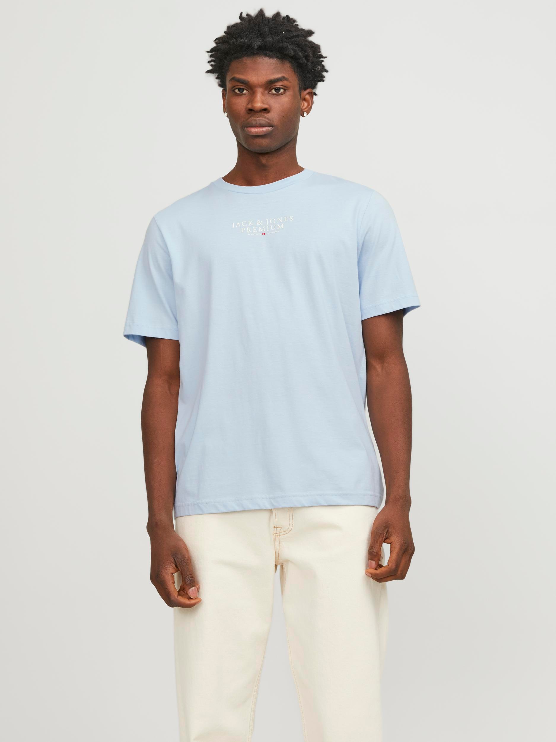 Jack & Jones Rundhalsshirt »JPRBLUARCHIE TEE CREW NECK« mit Logo Print
