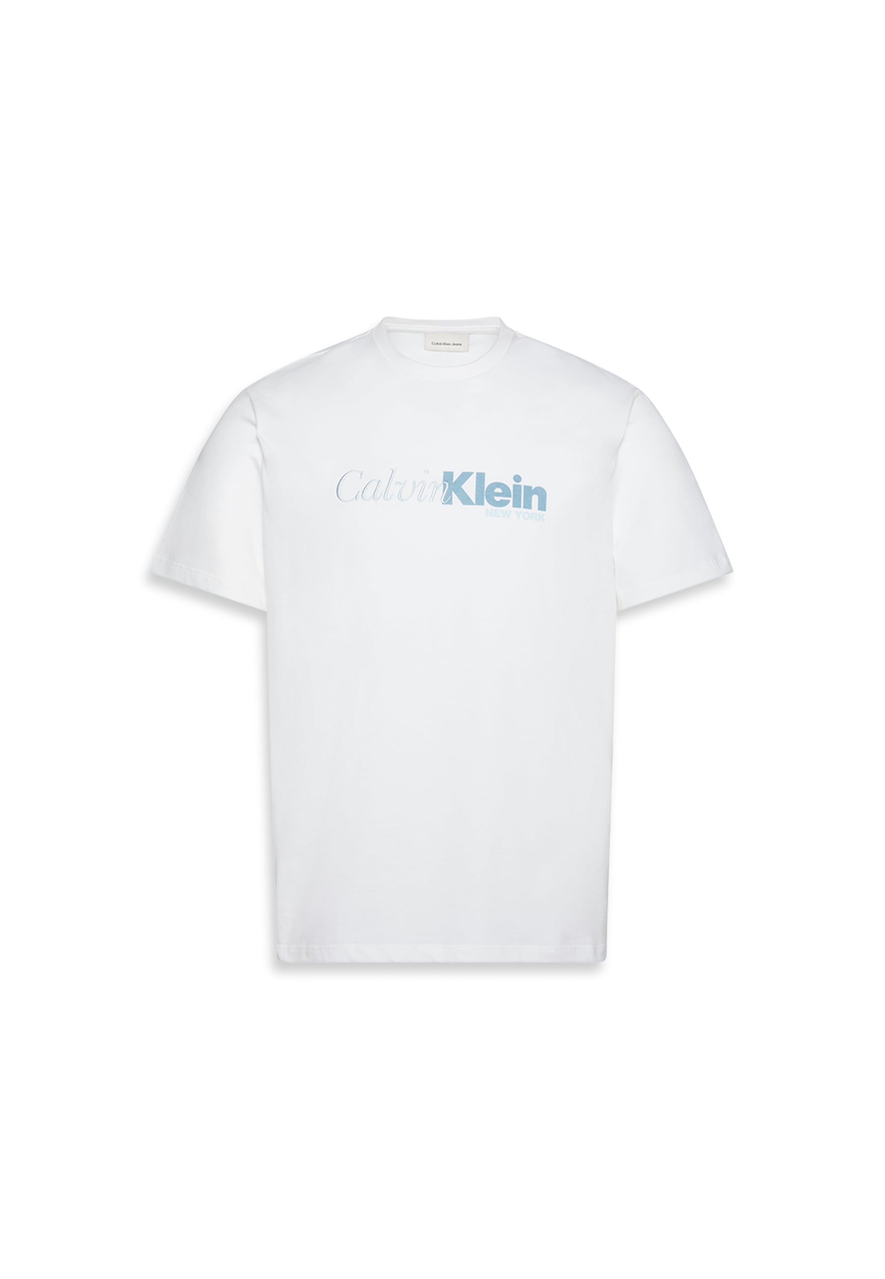 Calvin Klein T-Shirt »SS 20S EU CALVIN CURSIVE GRAPHIC«, Mit Rundhalsausschnitt, regular fit