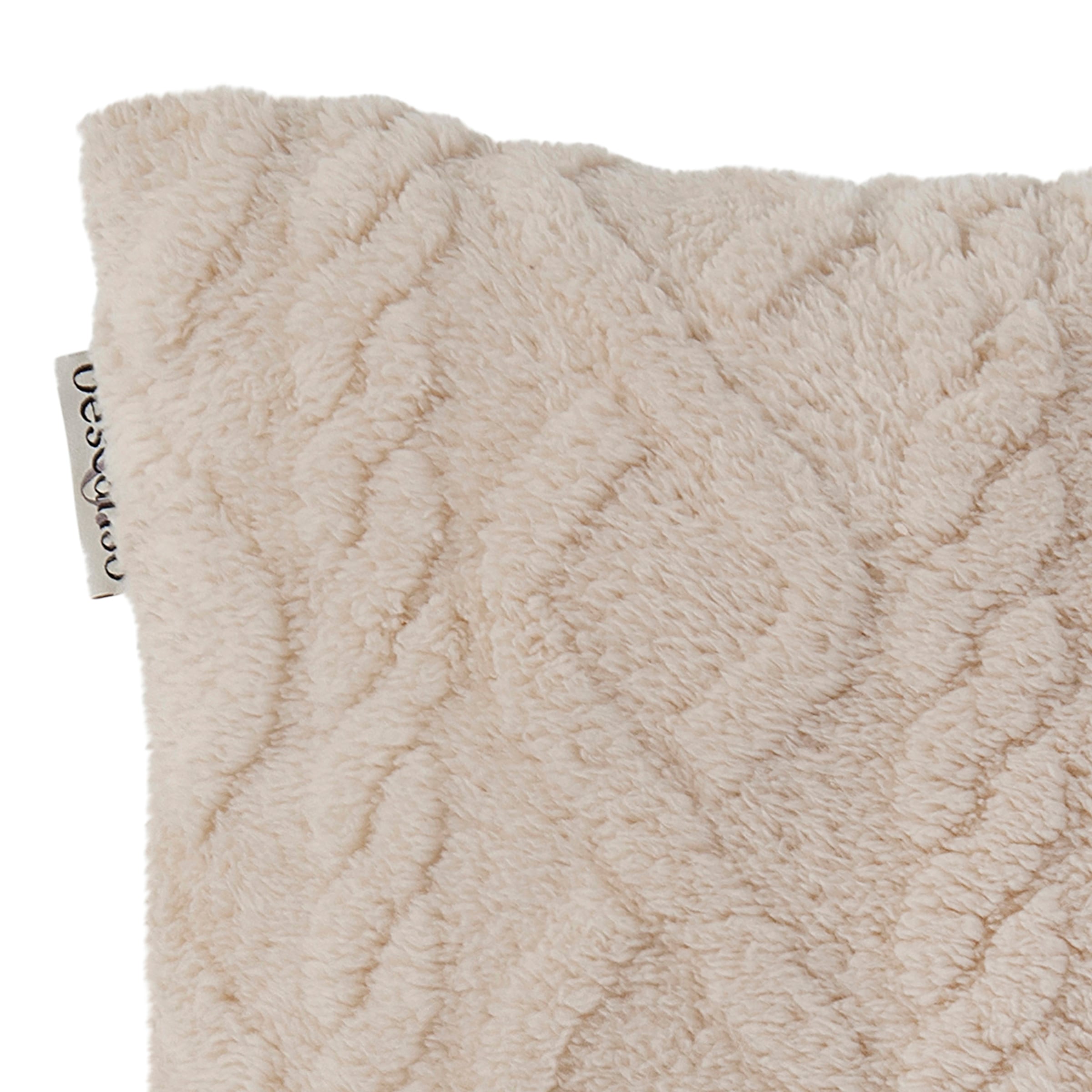 Descanso Dekokissen »Jacquard teddy«, Dekokissen, Zierkissen, Weich, 40x40 cm, Teddy, Jacquard