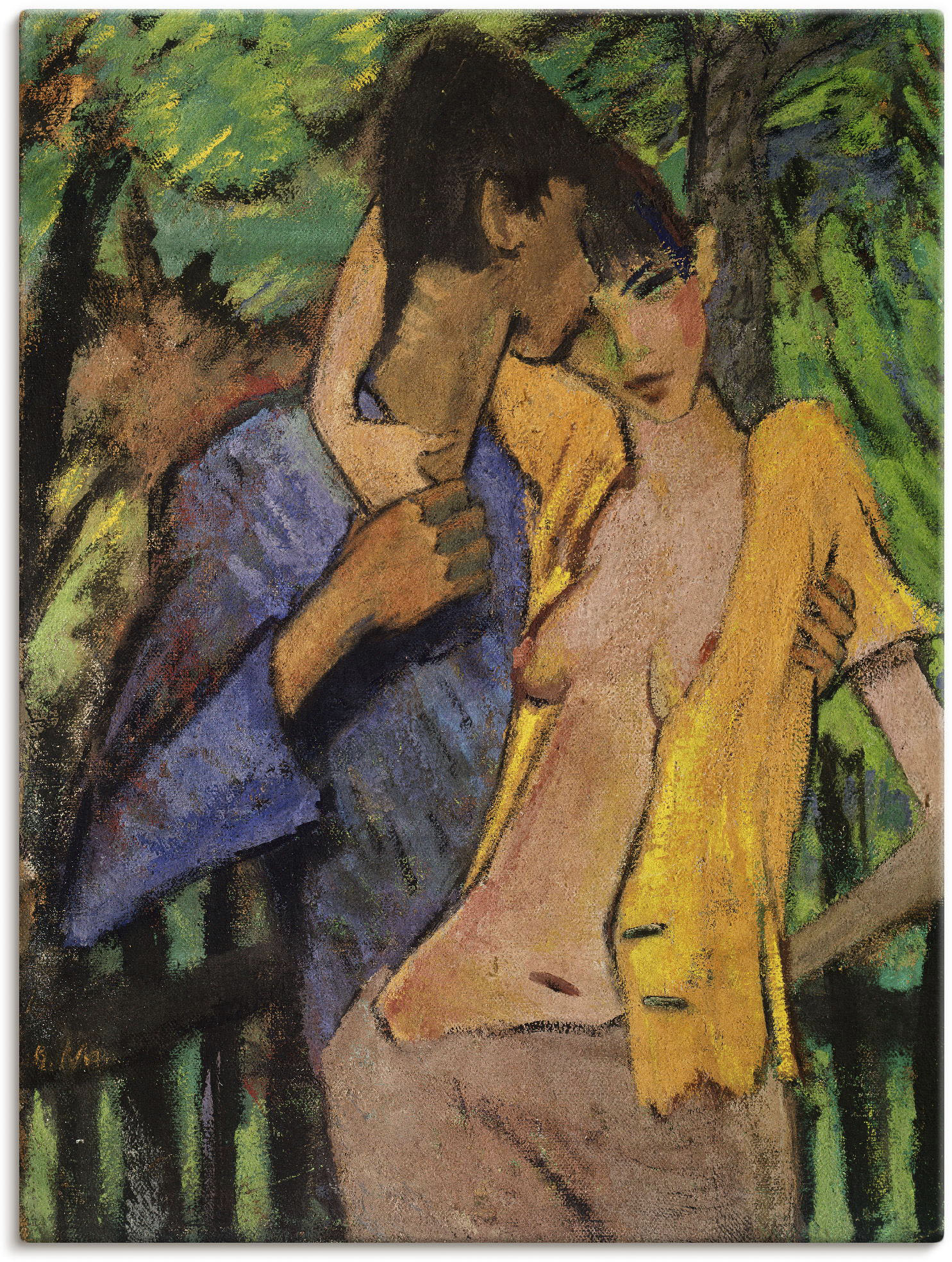 Artland Wandbild "Liebespaar. 1919" Paar 1 Stk. tlg. als Leinwandbild, Poster in verschied. Größen