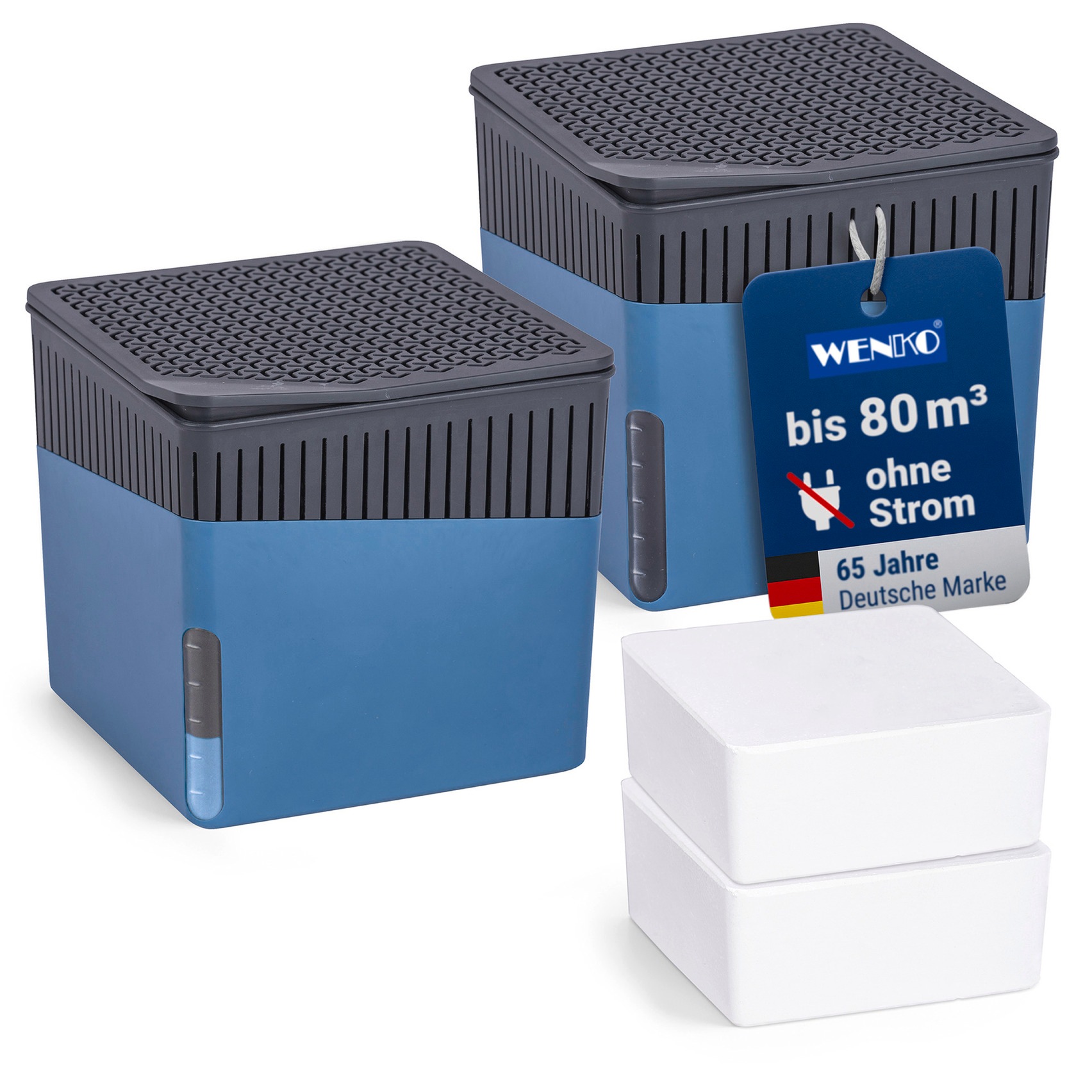 WENKO Luftentfeuchter »Cube« für 80 m³ Räume 2 x 1000g
