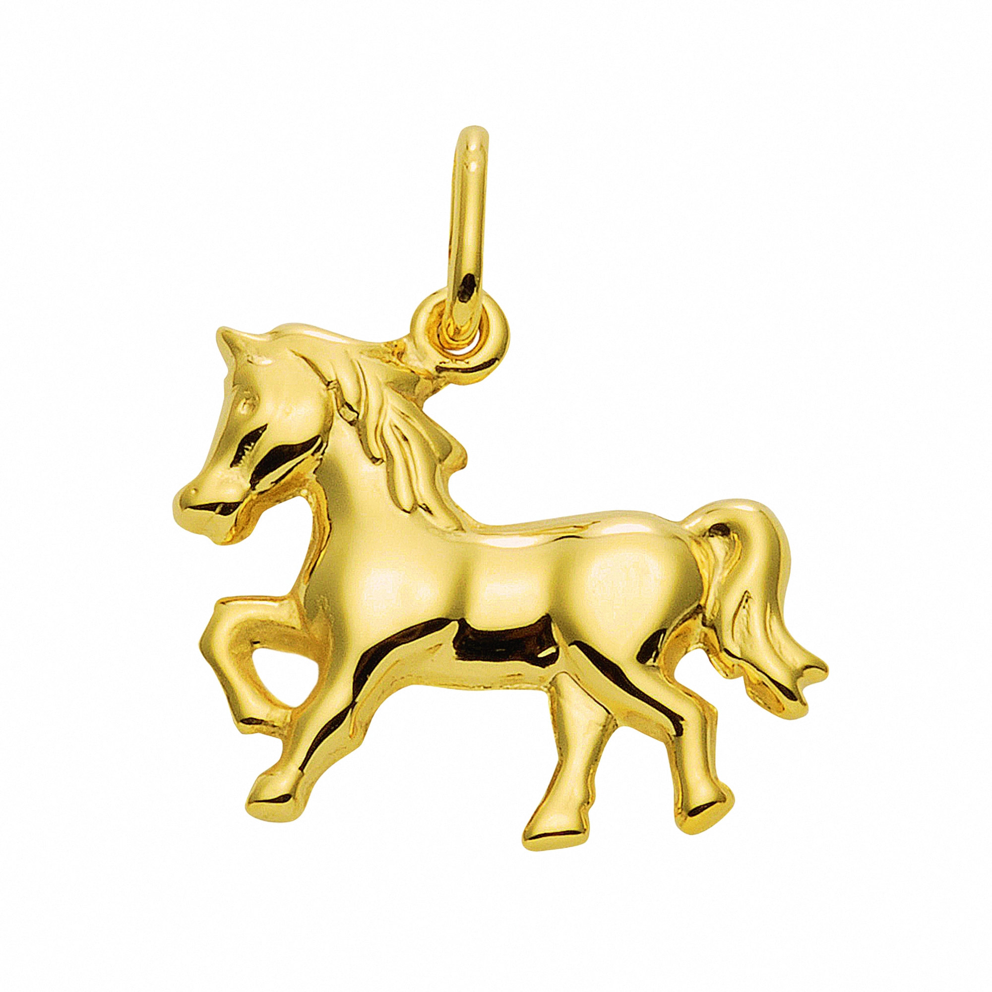Adelia´s Kettenanhänger »Damen Goldschmuck 585 Gold Anhänger Pferd«, 585 Gold Goldschmuck für Damen